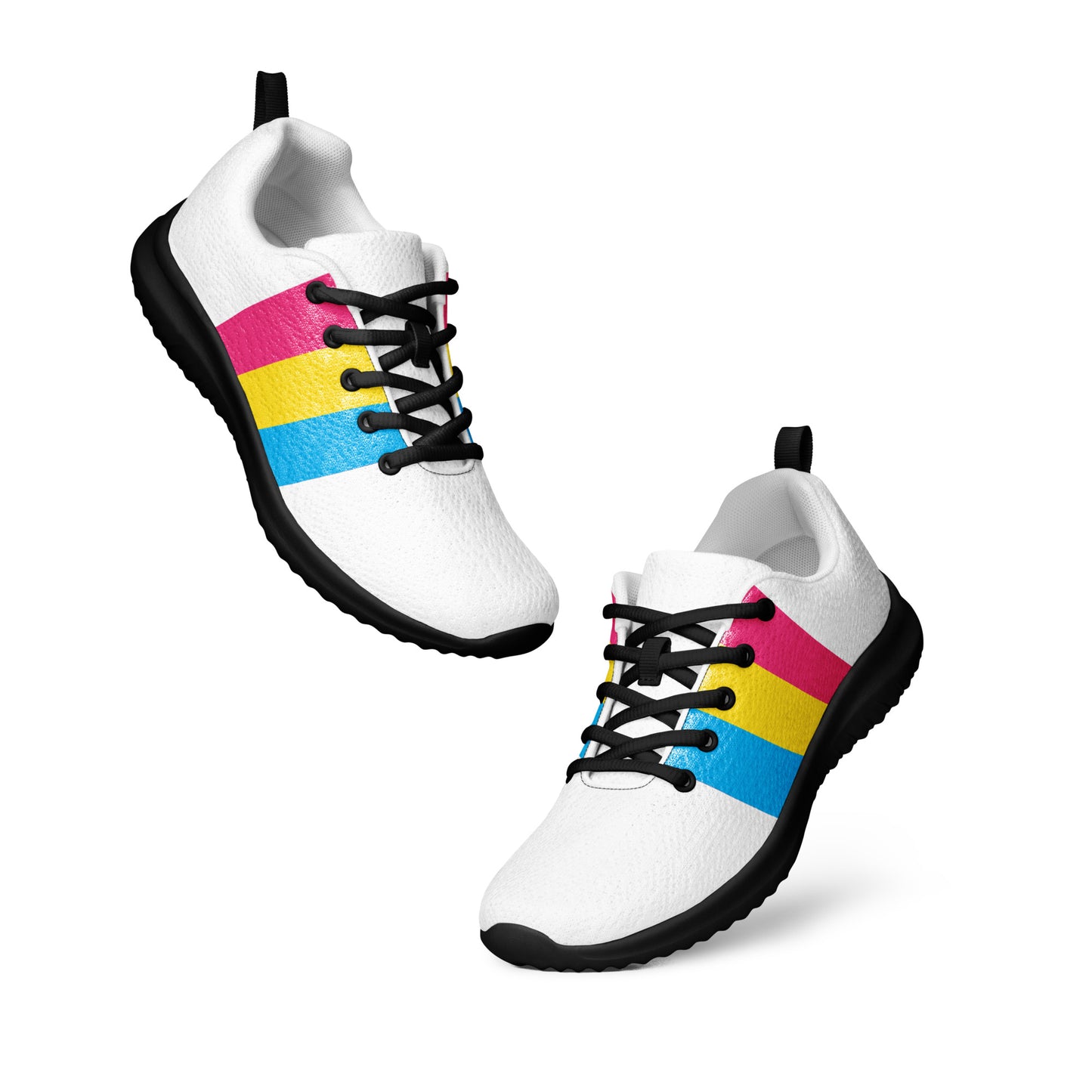 Pansexual Pan Pride Flag Men’s Athletic Shoes pansexual-pan-pride-flag-mens-athletic-shoes-black-sole-front