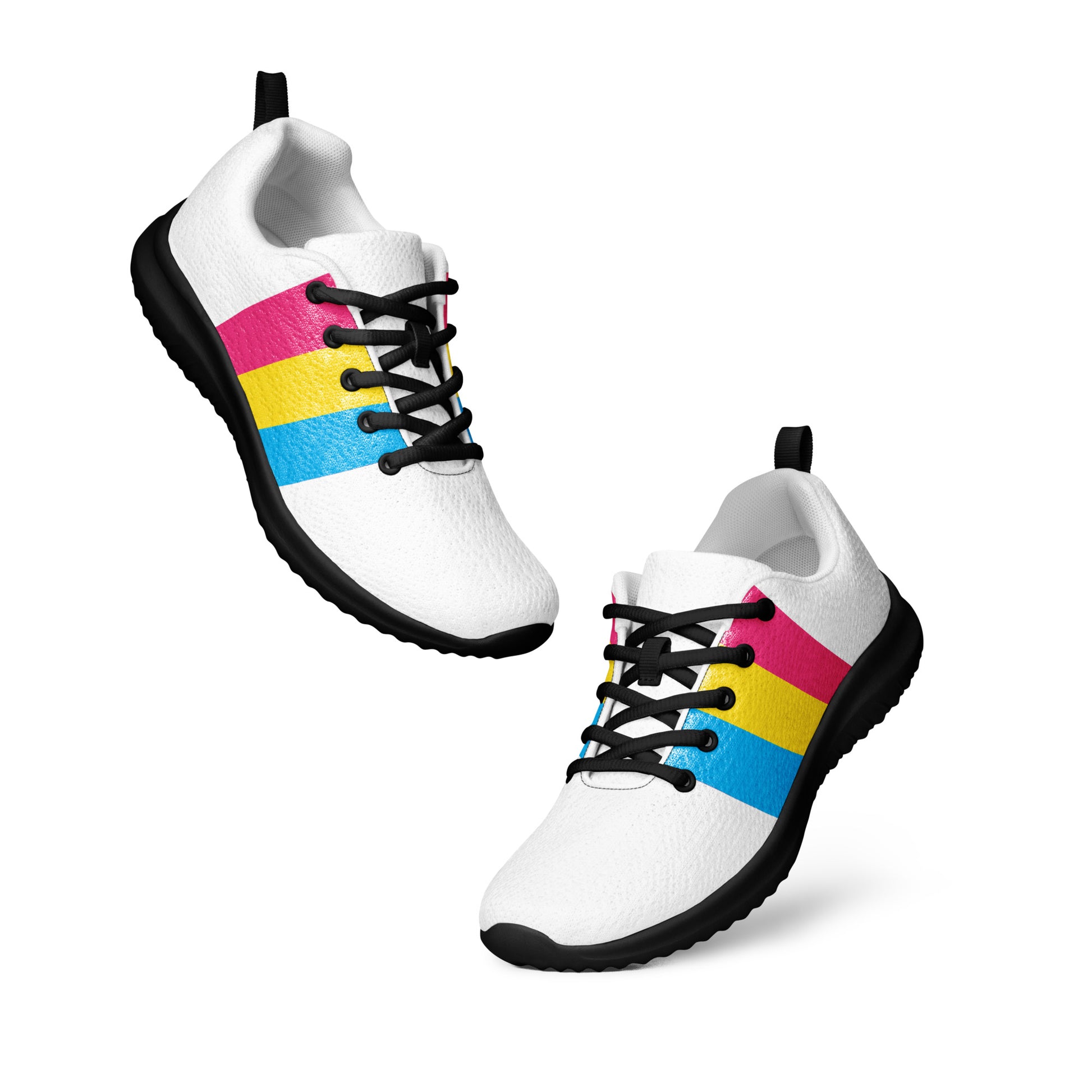 Pansexual Pan Pride Flag Men’s Athletic Shoes pansexual-pan-pride-flag-mens-athletic-shoes-black-sole-front