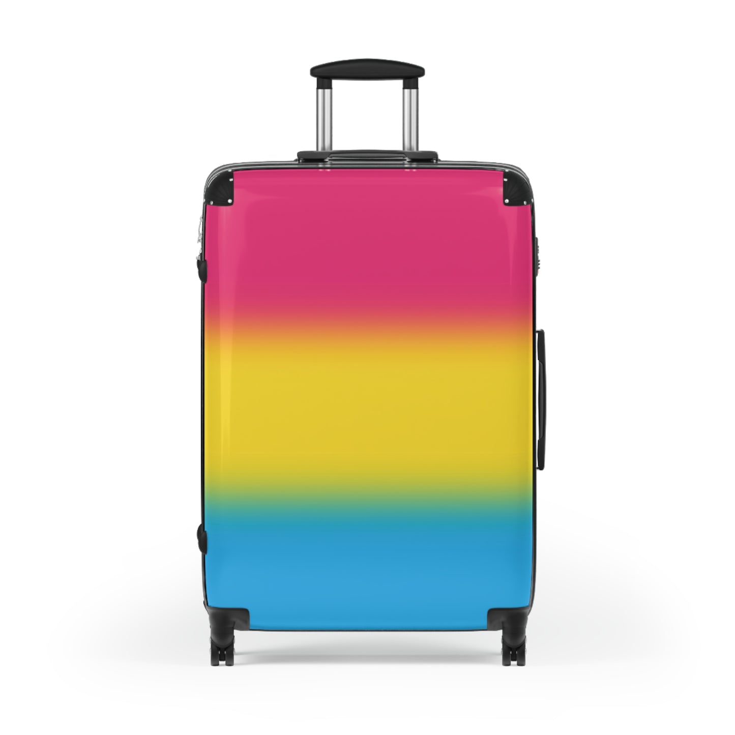 Pansexual Pan Pride Hard-Shell Suitcase - Ombre Large Pansexual pansexual-pan-pride-hard-shell-suitcase-ombre-large-front