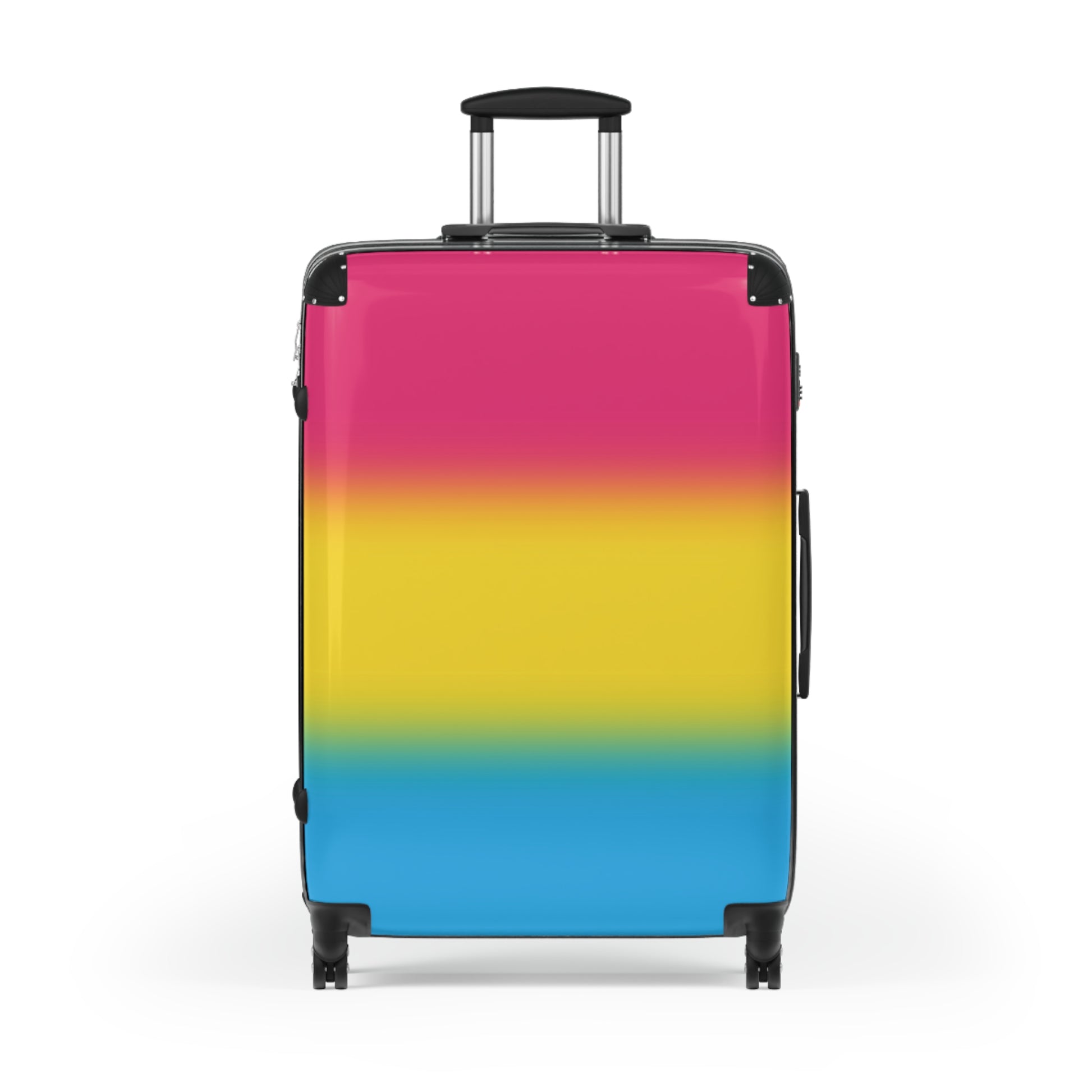 Pansexual Pan Pride Hard-Shell Suitcase - Ombre Large Pansexual pansexual-pan-pride-hard-shell-suitcase-ombre-large-front