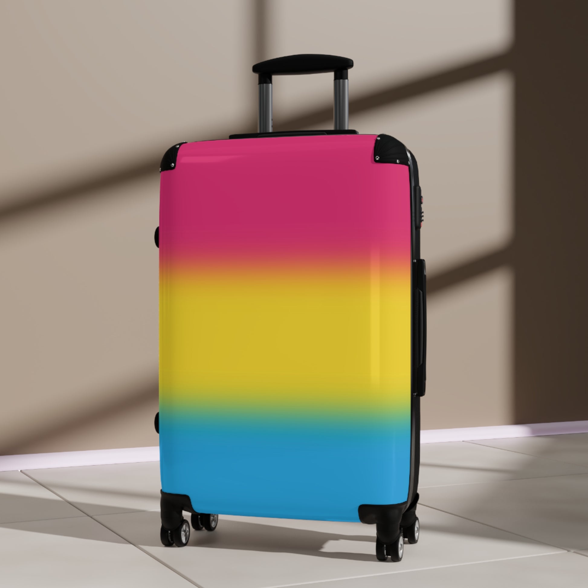 Pansexual Pan Pride Hard-Shell Suitcase - Ombre pansexual-pan-pride-hard-shell-suitcase-ombre-large-travel