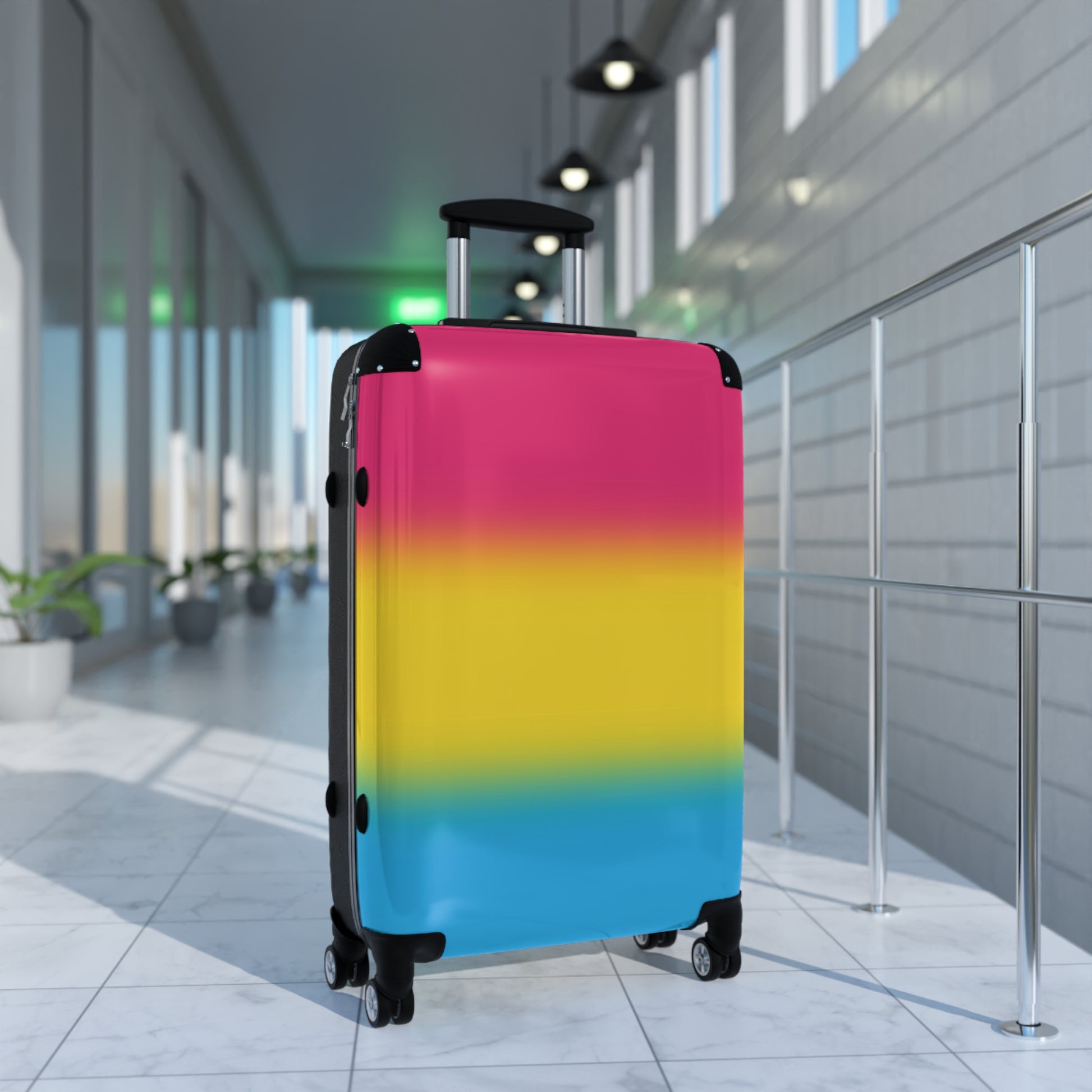 Pansexual Pan Pride Hard-Shell Suitcase - Ombre pansexual-pan-pride-hard-shell-suitcase-ombre-medium-airport