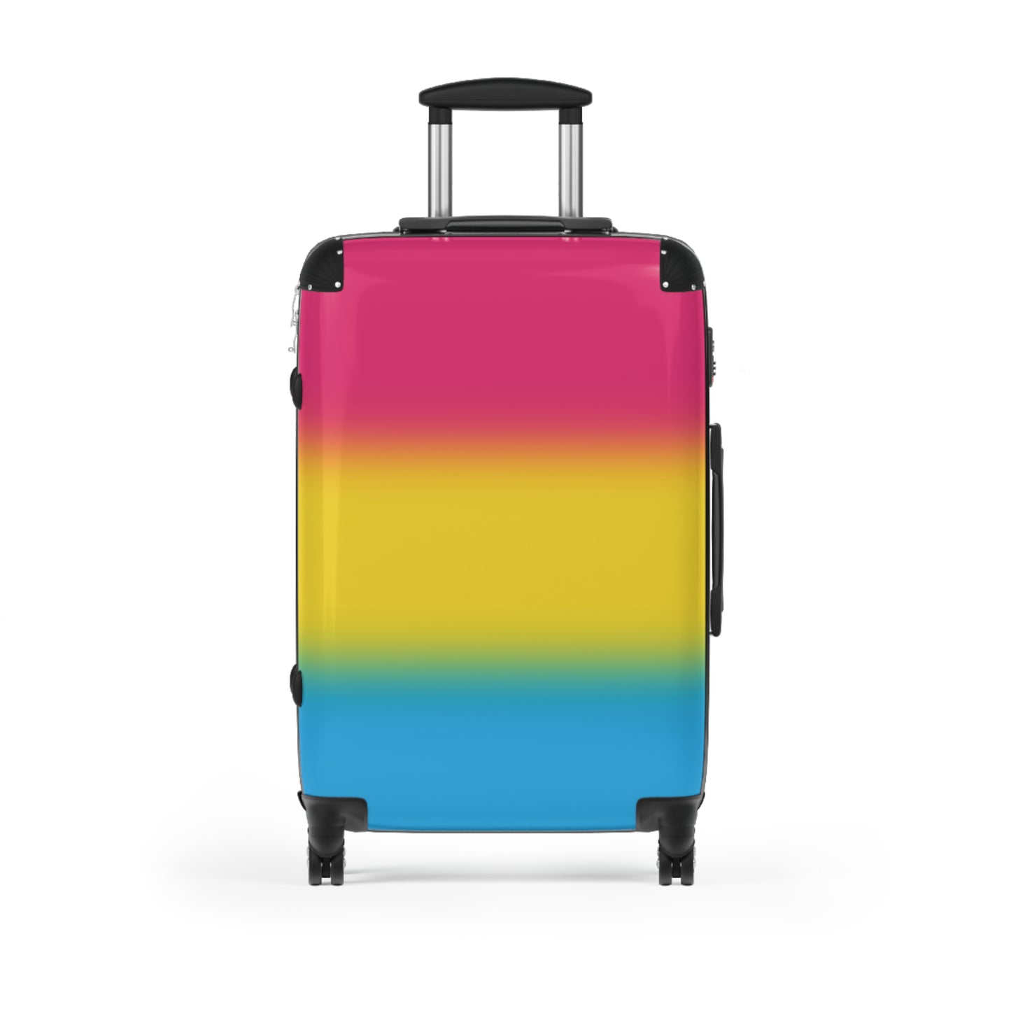 Pansexual Pan Pride Hard-Shell Suitcase - Ombre Medium Pansexual pansexual-pan-pride-hard-shell-suitcase-ombre-medium-front