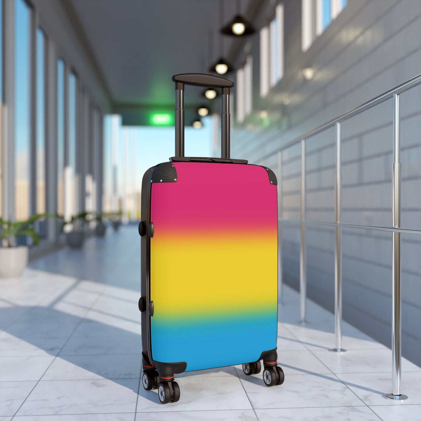 Pansexual Pan Pride Hard-Shell Suitcase - Ombre pansexual-pan-pride-hard-shell-suitcase-ombre-small-airport