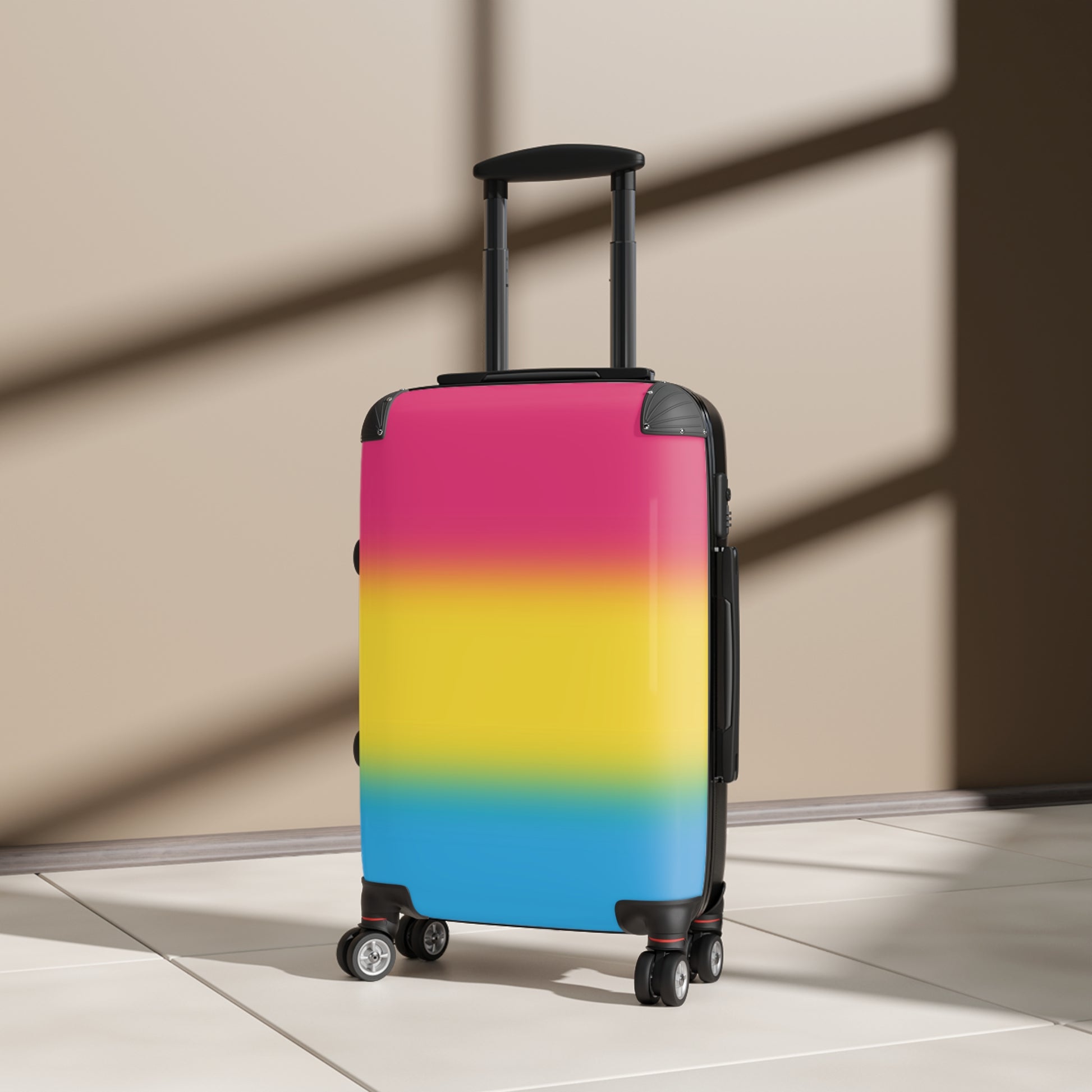 Pansexual Pan Pride Hard-Shell Suitcase - Ombre pansexual-pan-pride-hard-shell-suitcase-ombre-small-travel