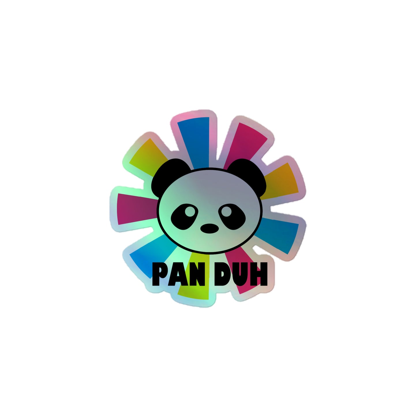 Pansexual Pan Pride Holographic Sticker - Pan Duh 3" Pansexual pansexual-pan-pride-holographic-sticker-pan-duh-3in-front Holographic Sticker