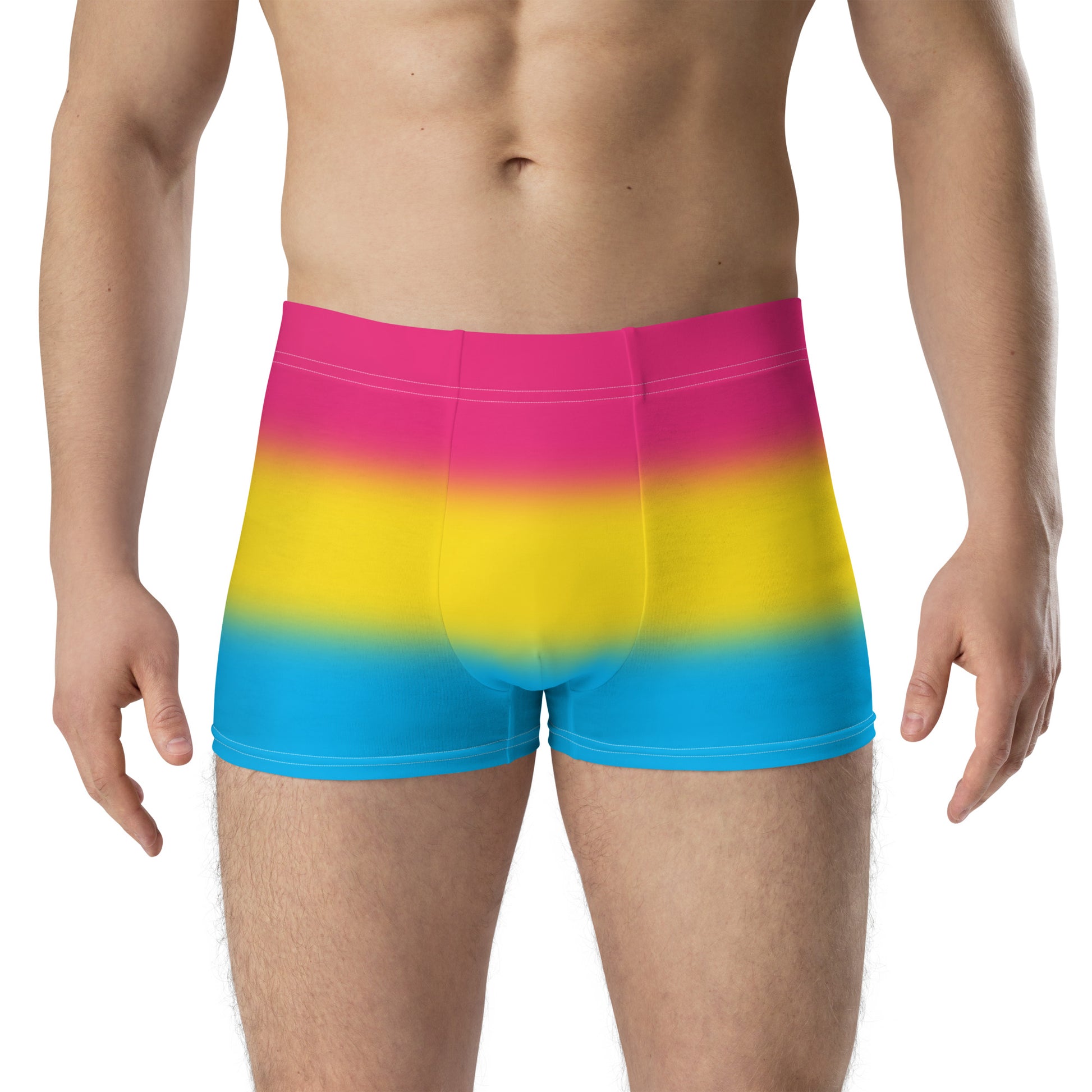 Pansexual Pan Pride Mens Boxer Briefs Underwear pansexual-pan-pride-mens-boxer-briefs-underwear-front-model