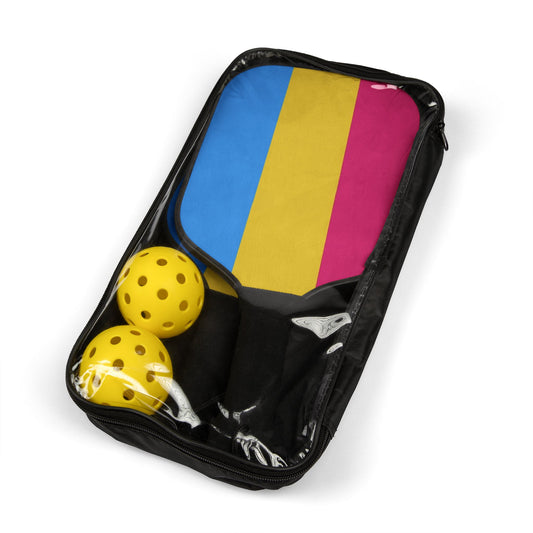 Pansexual Pan Pride Pickleball Paddle Set with Balls pansexual-pan-pride-pickleball-paddle-set-with-balls-package