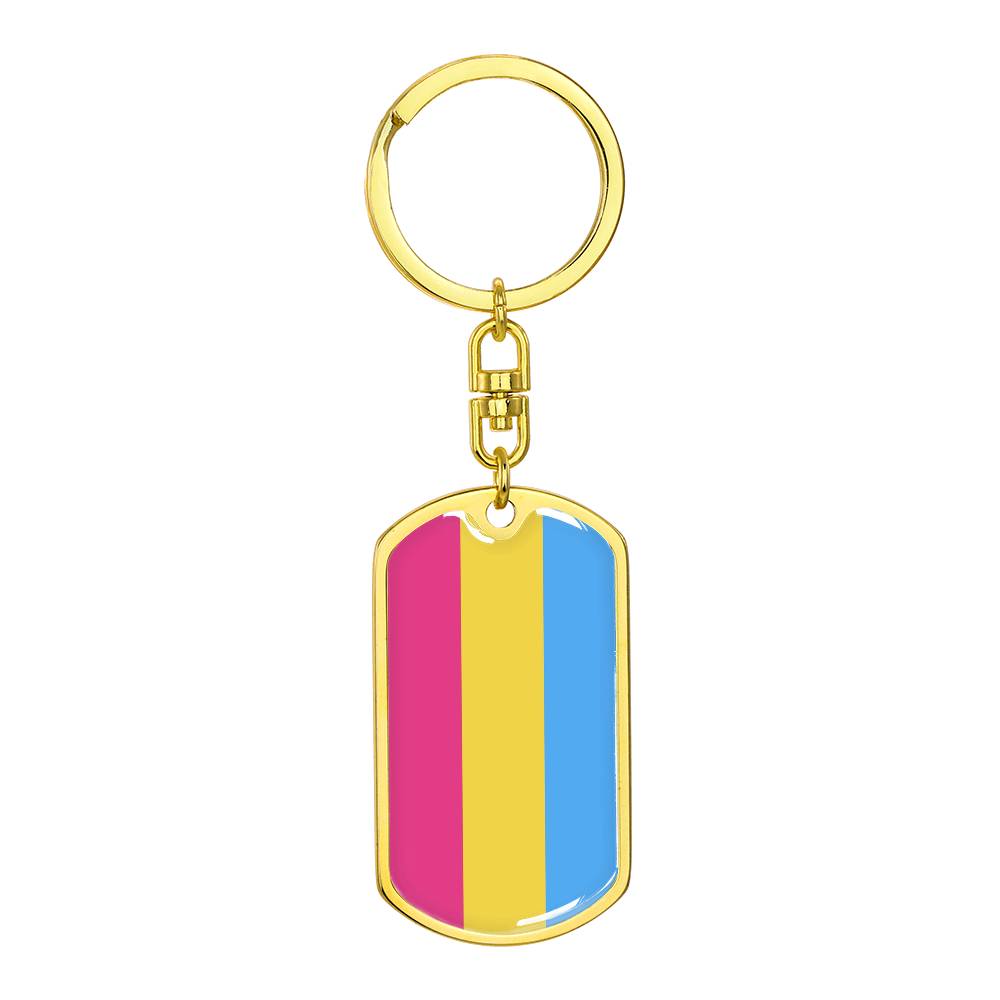 Pansexual Pride Military Dog Tag Keychain Gold Pansexual pansexual-pride-military-dog-tag-keychain-gold