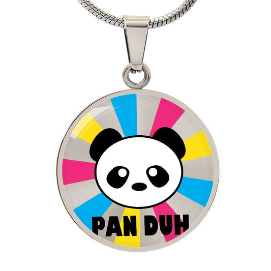 Pansexual Pan Duh Circle Pendant Necklace Silver Pansexual pansexual_pan_duh_pendant_in_silver