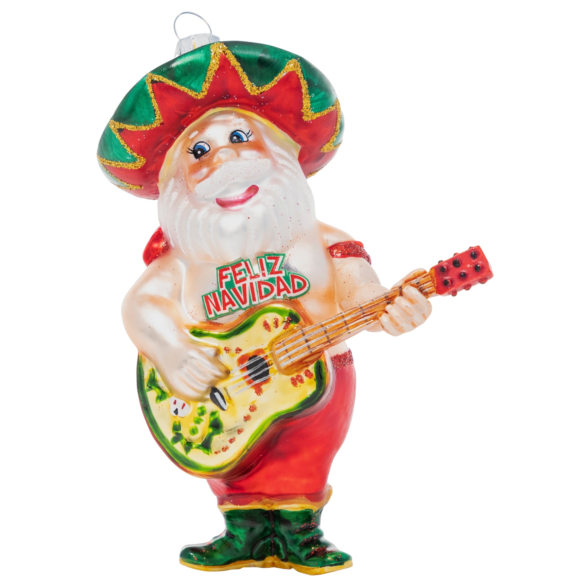 Papá Noel - Hand-Blown Glass Holiday Ornament papa-noel-hand-blown-glass-holiday-christmas-ornament-front