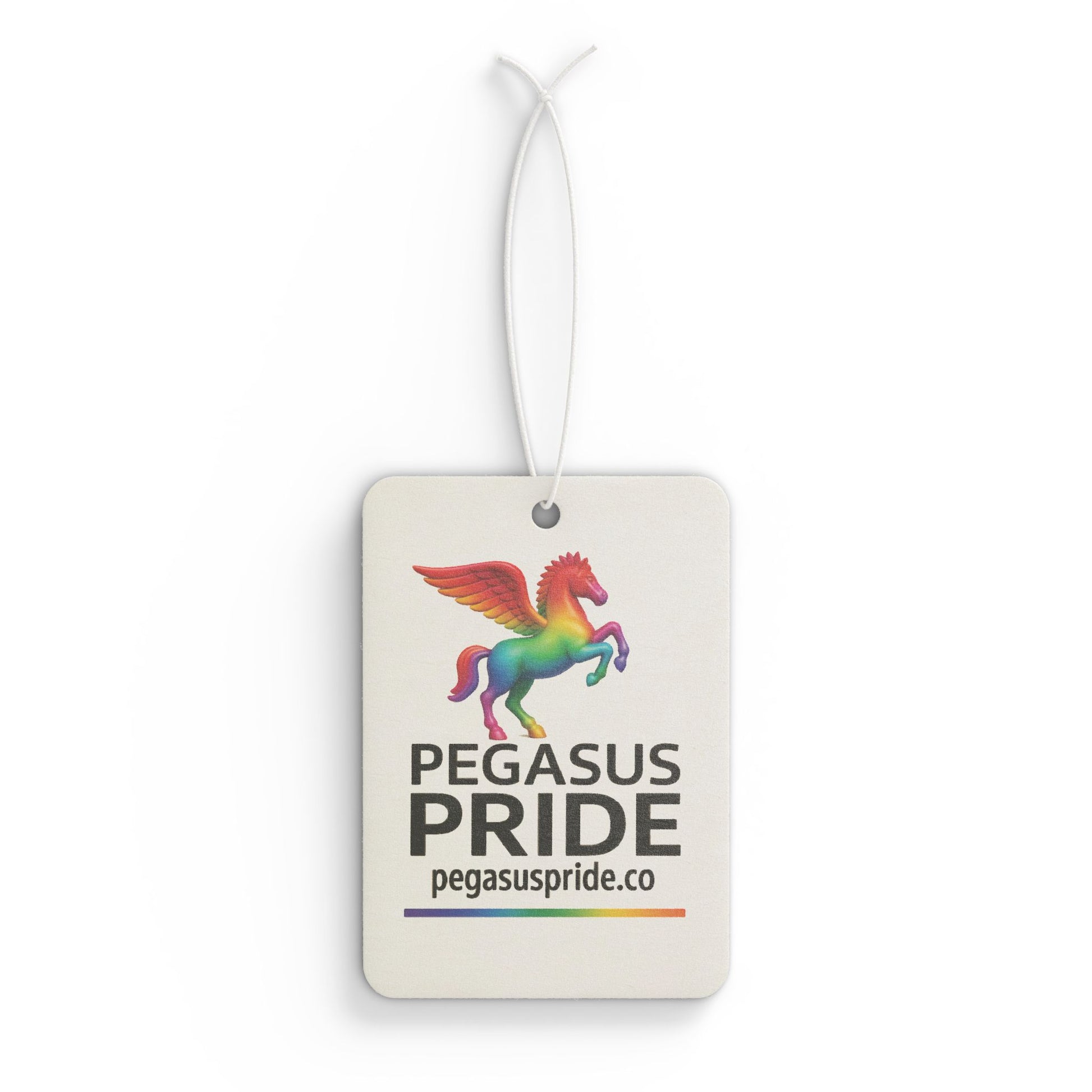Pegasus Pride Flag Car Air Freshener Pine pegasus-pride-flag-car-air-freshener-front