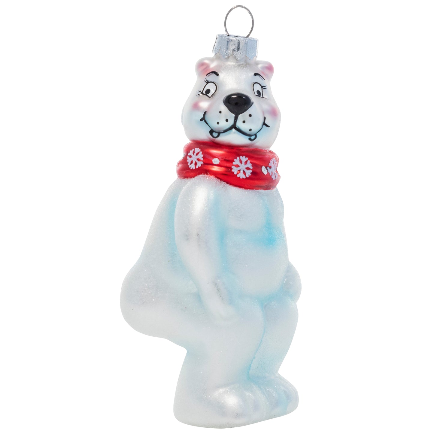 Polar Bear Twerk - Hand Blown Glass Holiday Ornament polar-bear-twerk-hand-blown-glass-holiday-christmas-ornament-front
