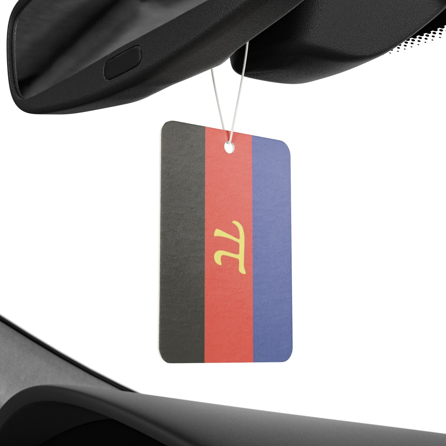 Polyamory Pride Flag Car Air Freshener polyamory-pride-flag-car-air-freshener-rearview-mirror