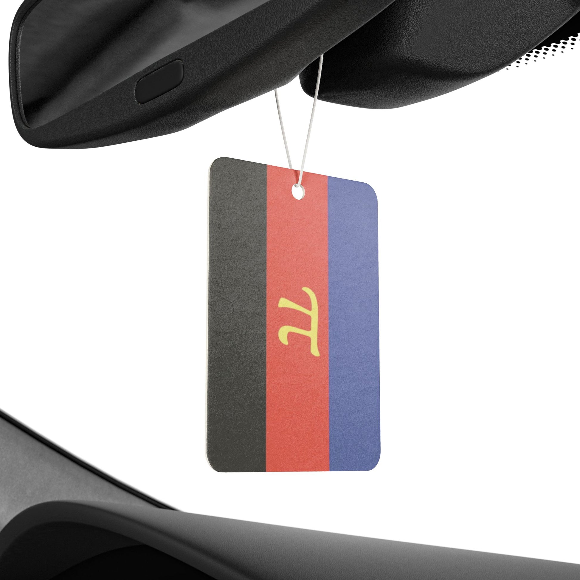 Polyamory Pride Flag Car Air Freshener polyamory-pride-flag-car-air-freshener-rearview-mirror