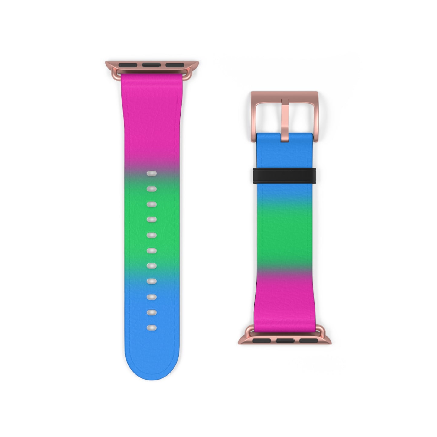 Polysexual Poly Pride Apple Watch Band Strap In Ombre 38 - 41 mm Rose Gold Matte