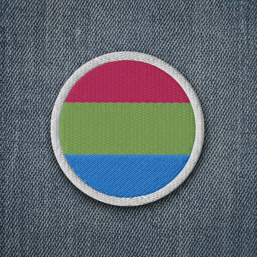 Polysexual Poly Pride Circle Embroidered Patch polysexual-poly-pride-circle-embroidered-patch-3-in-front