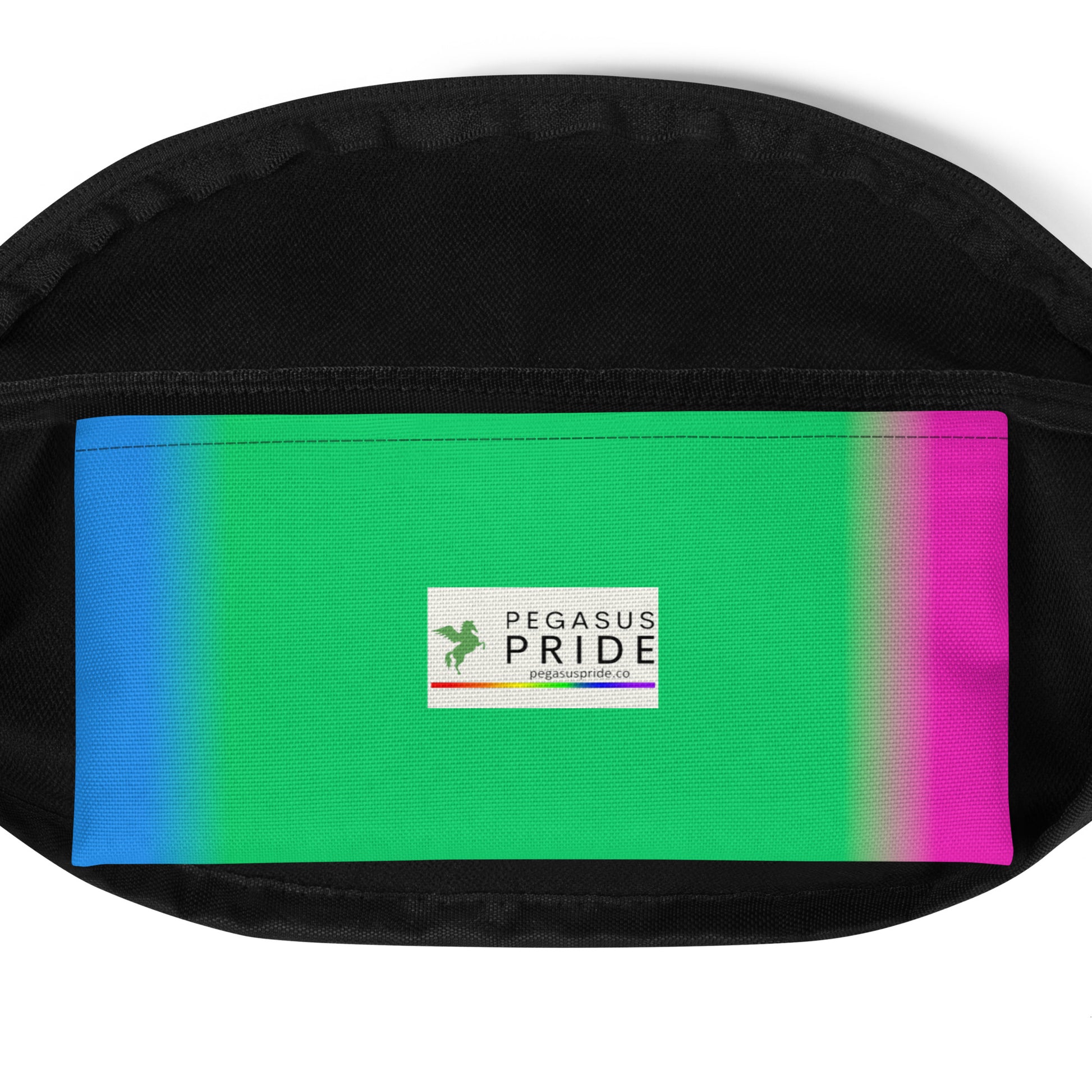 Polysexual Poly Pride Crossbody Fanny Pack - Ombre polysexual-poly-pride-crossbody-fanny-pack-ombre-pocket