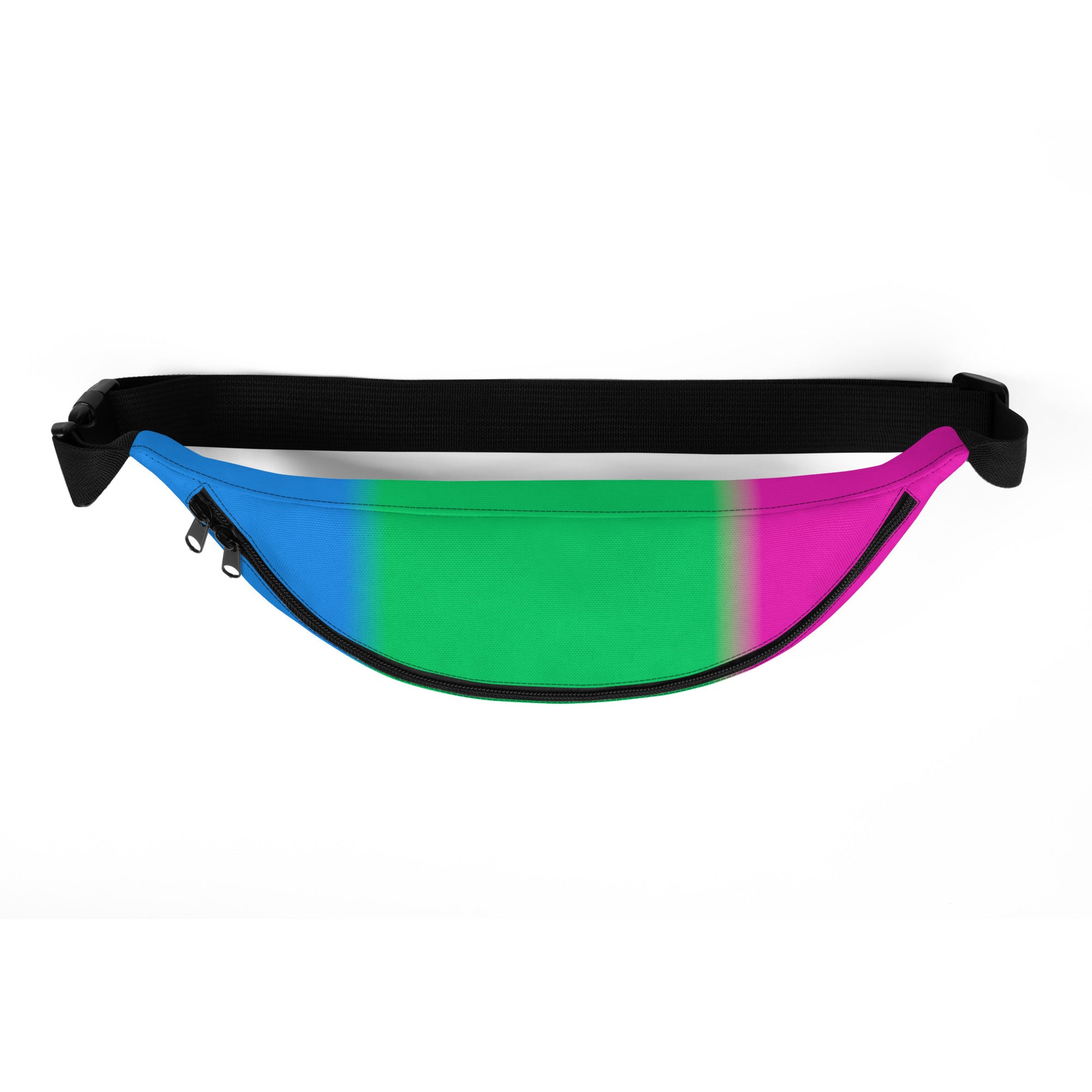 Polysexual Poly Pride Crossbody Fanny Pack - Ombre polysexual-poly-pride-crossbody-fanny-pack-ombre-top