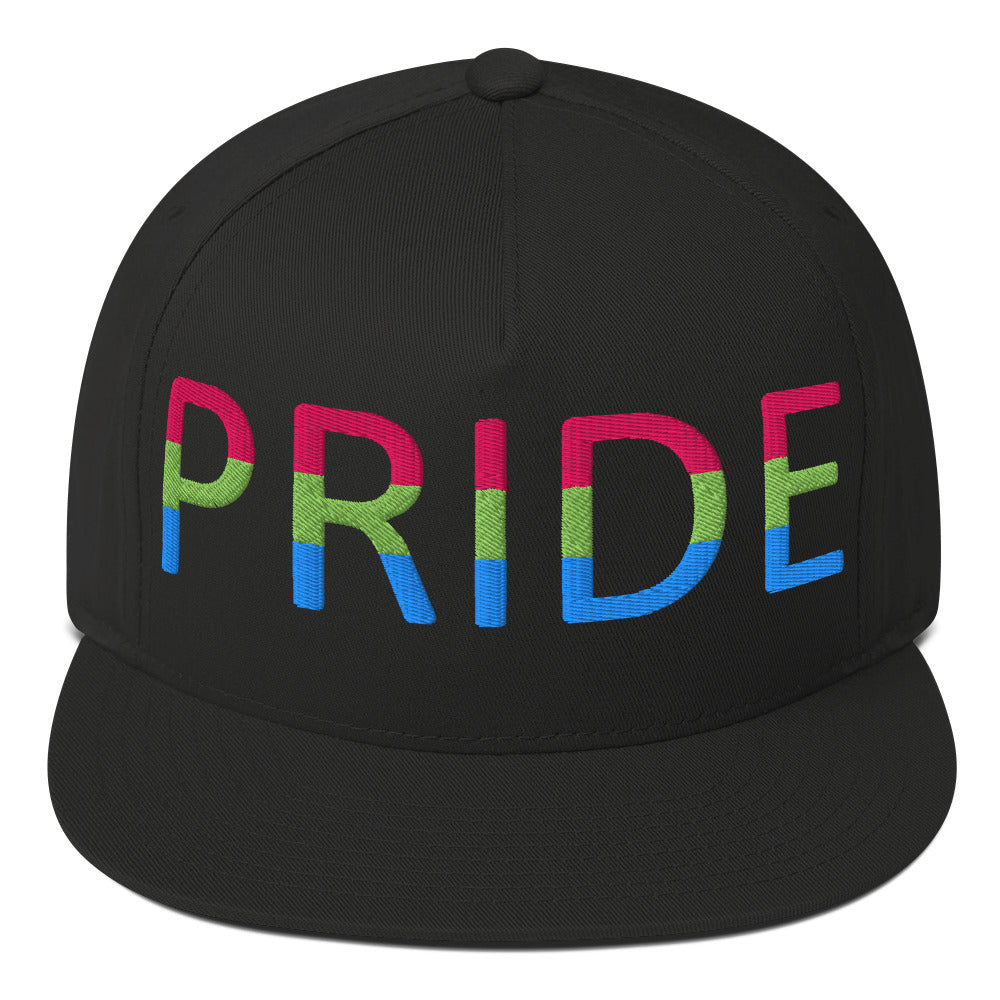 Polysexual Poly Pride Embroidered Snapback Baseball Cap Black Polysexual polysexual-poly-pride-embroidered-snapback-baseball-cap-black-front