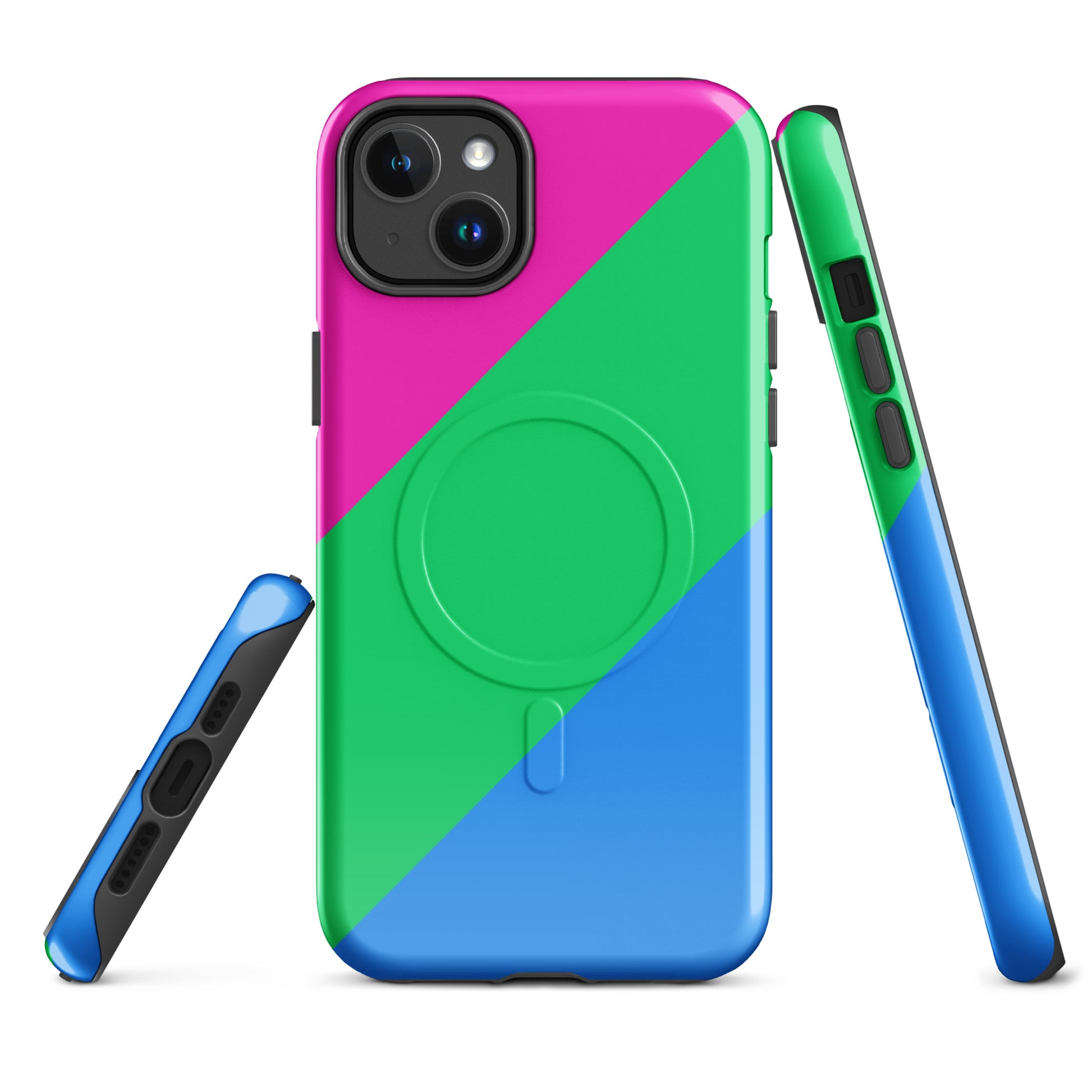 Polysexual Poly Pride MagSafe® Tough Phone Case for Apple iPhone® iPhone 14 Plus Polysexual polysexual-poly-pride-magsafe-tough-phone-case-for-apple-iphone-14-plus-front