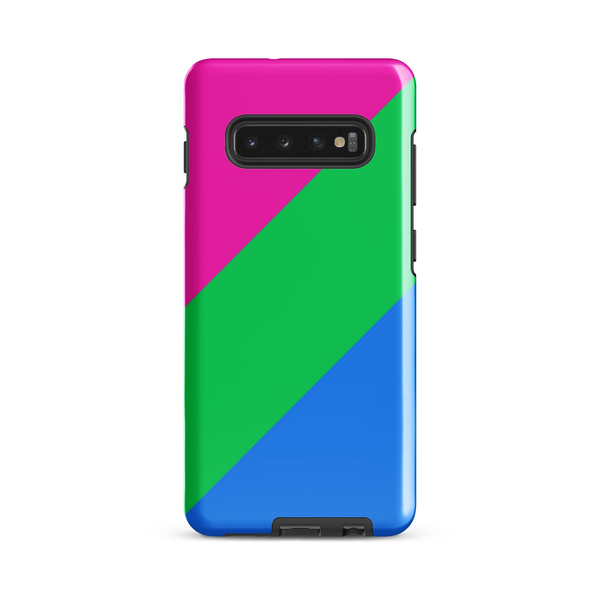 Polysexual Poly Pride Tough Cell Phone Case for Samsung Galaxy Samsung Galaxy S10 Plus Polysexual polysexual-poly-pride-tough-cell-phone-case-for-samsung-galaxy-s10-plus-front