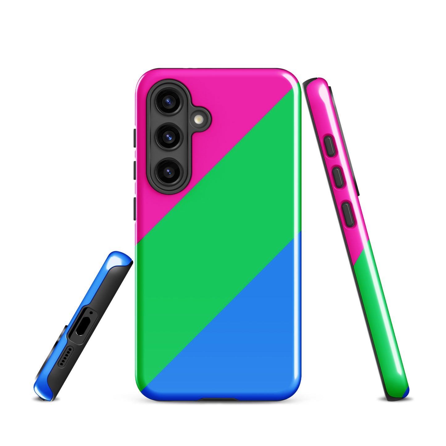 Polysexual Poly Pride Tough Cell Phone Case for Samsung Galaxy Samsung Galaxy S24 Polysexual polysexual-poly-pride-tough-cell-phone-case-for-samsung-galaxy-s24-front