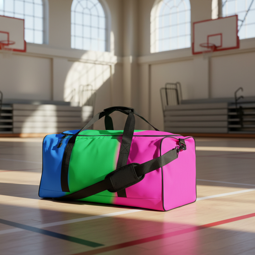 Polysexual Poly Pride Weekender Duffel Bag - Ombre polysexual-poly-pride-weekender-duffel-bag-ombre-left-front Duffle Bags