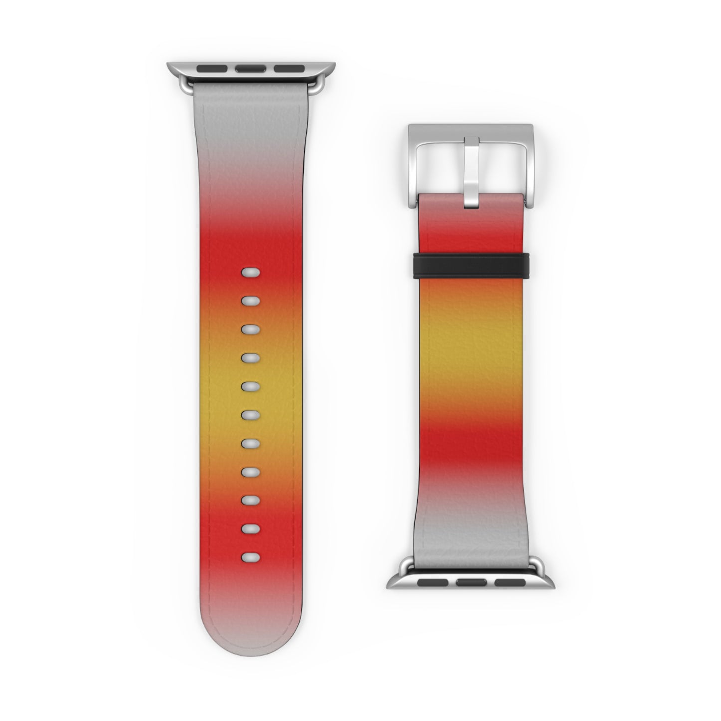 Proculsexual Pride Apple Watch Band Strap In Ombre 42 - 45 mm Silver Matte