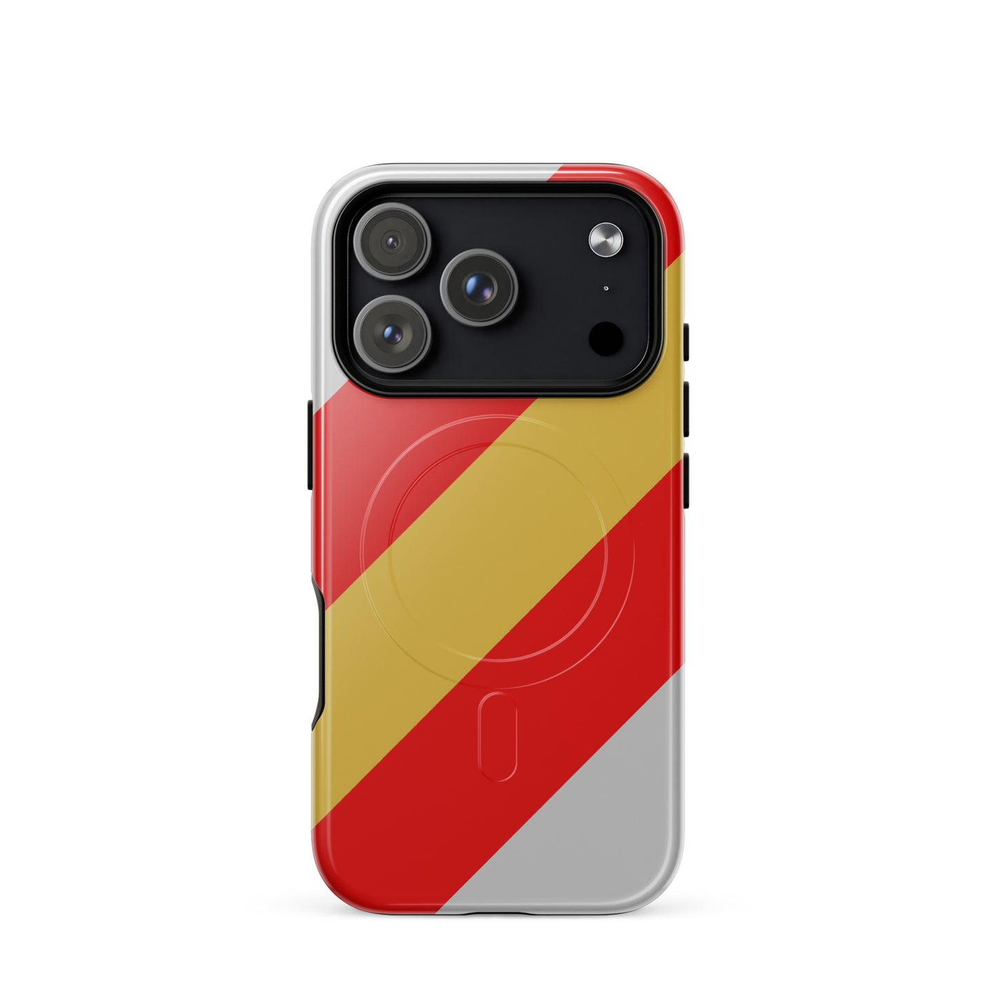 Apple iPhone 17 Pro magsafe phone case with proculsexual pride flag design on white background