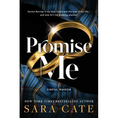 Book cover of 'Promise Me' by Sara Cate featuring two interlocking wedding rings.
