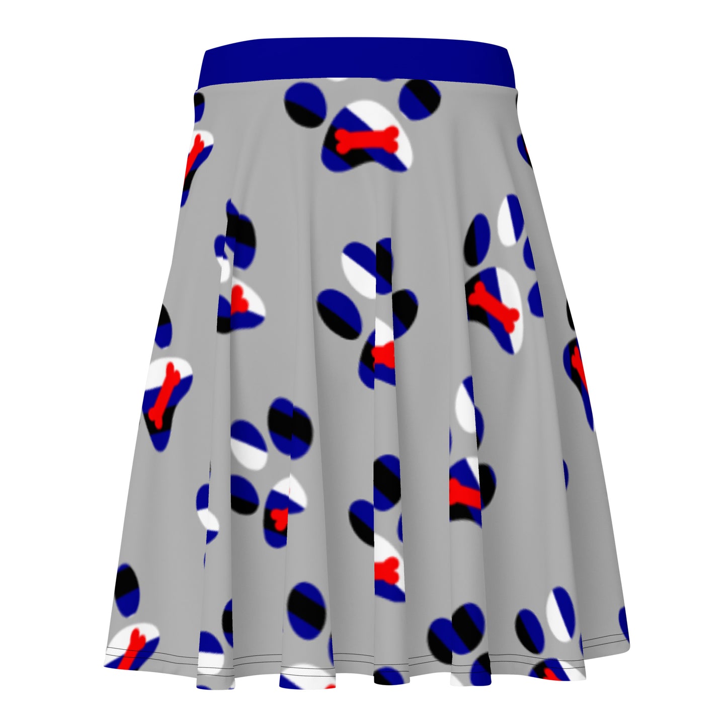 Puppy Pup Play Skater Skirt pup_play_paw_print_skirt_back