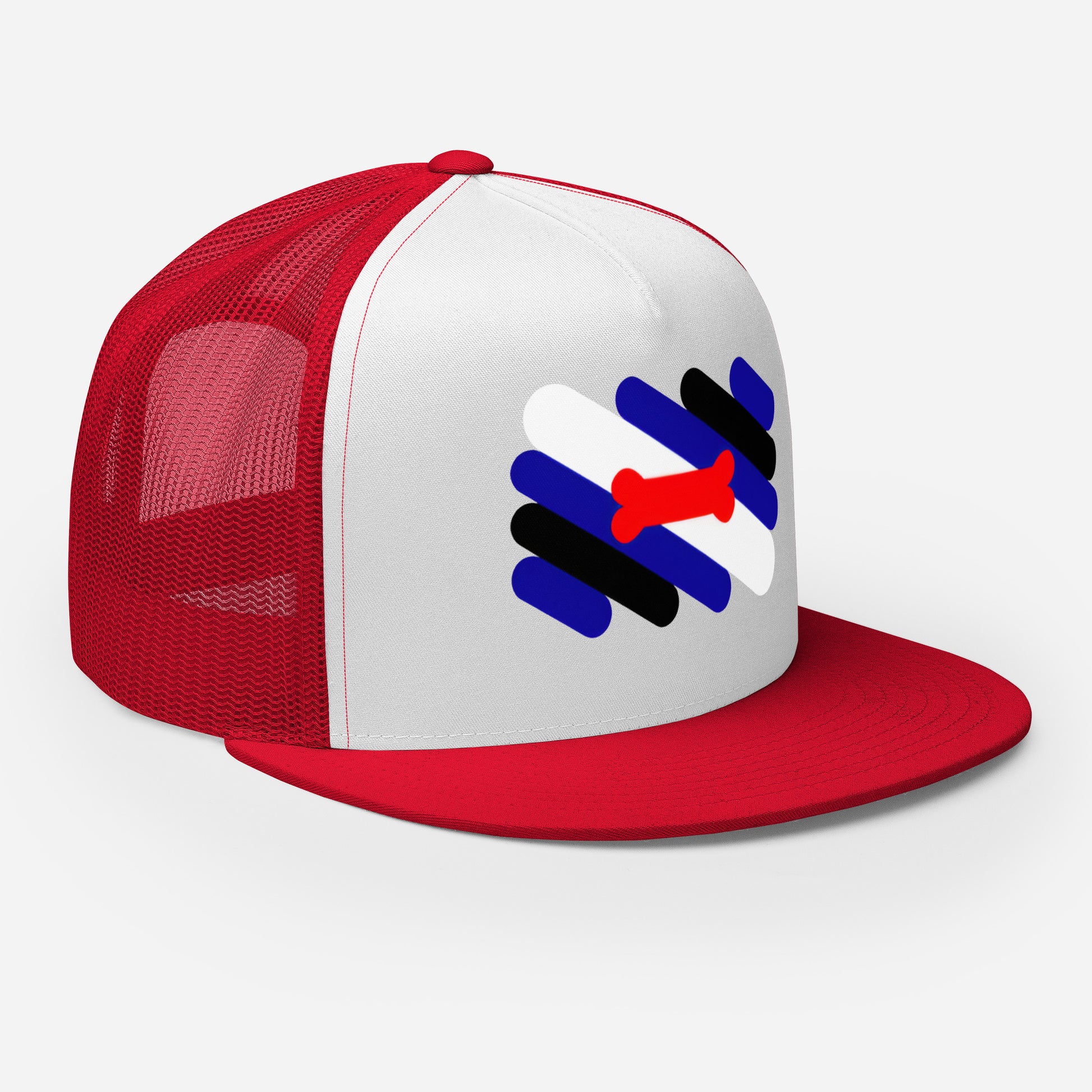 Puppy Pup Play Flag Trucker Cap puppy-pup-play-flag-trucker-cap-white-red-right-front