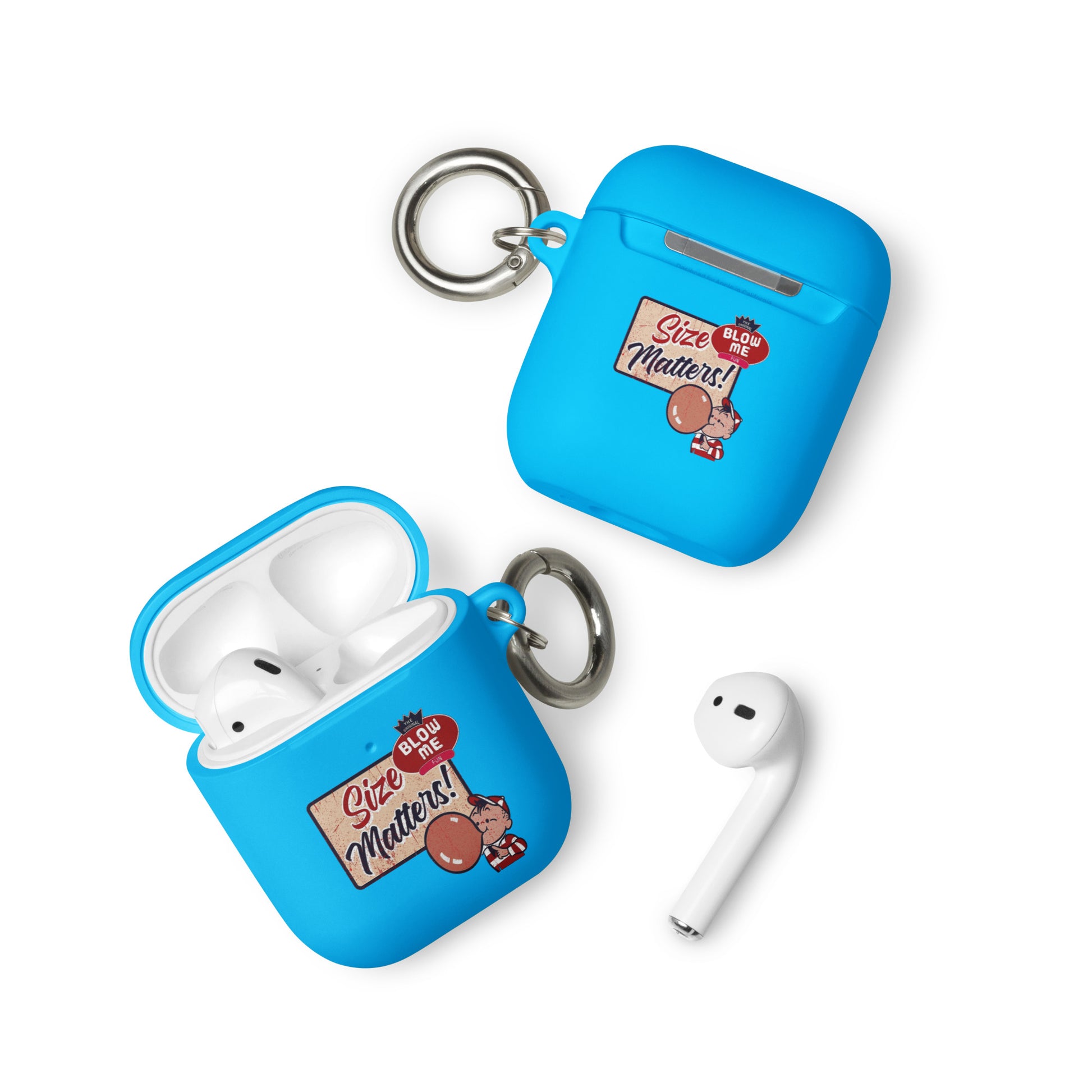 Rubber Case for Apple AirPods - Size Matters Blue AirPods rubber-case-for-airpods-blue-airpods-front-64add31794947