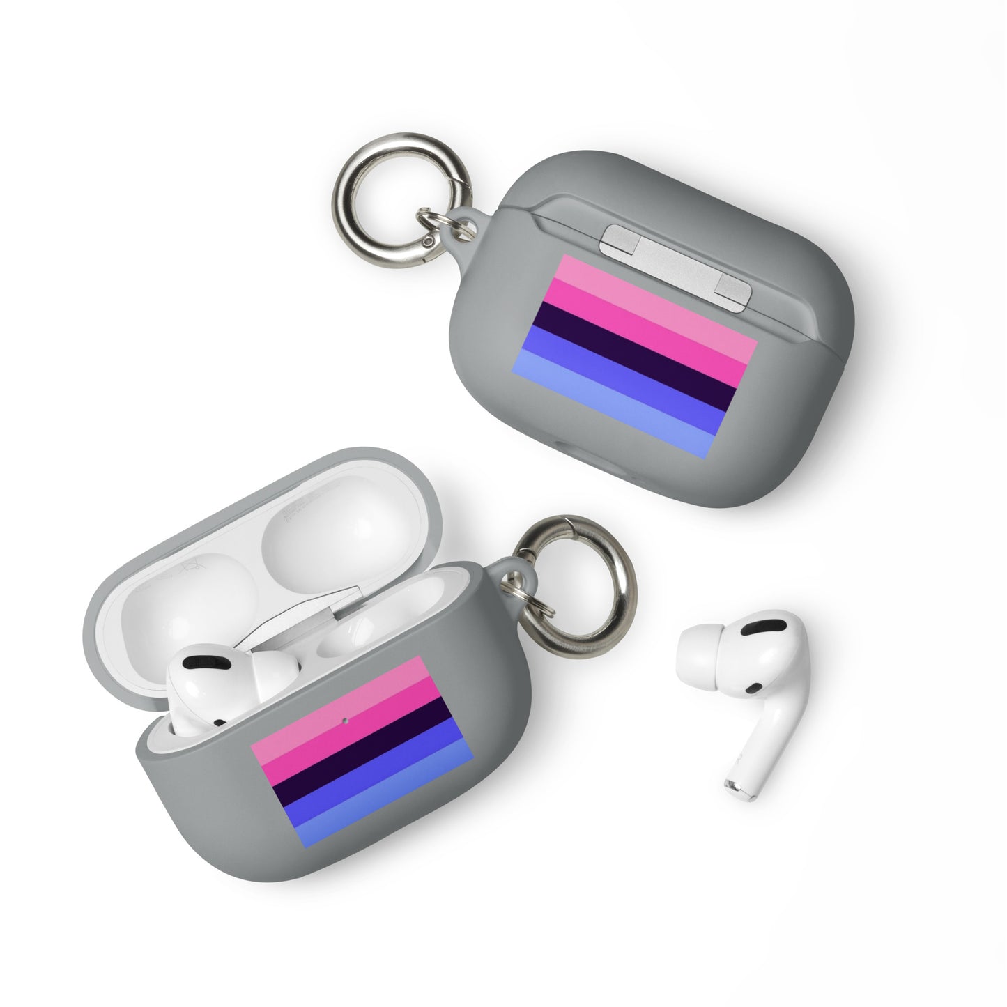 Omnisexual Pride Flag Rubber Case for Apple AirPods Grey AirPods Pro Omnisexual rubber-case-for-airpods-grey-airpods-pro-front-64adeac6341c4