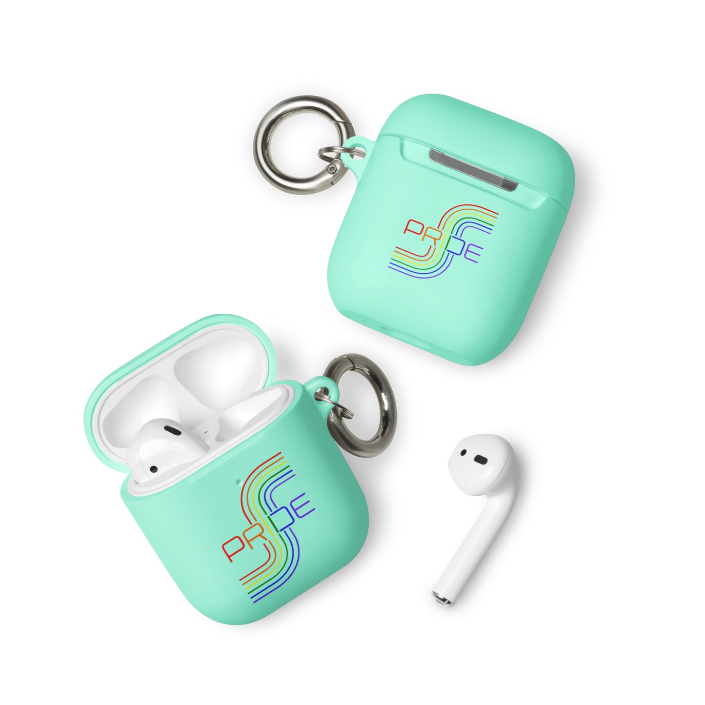 LGBTQ Pride Rubber Case for Apple AirPods - Pride Mod Line Art Mint AirPods Pride rubber-case-for-airpods-mint-airpods-front-64add1523ef4c