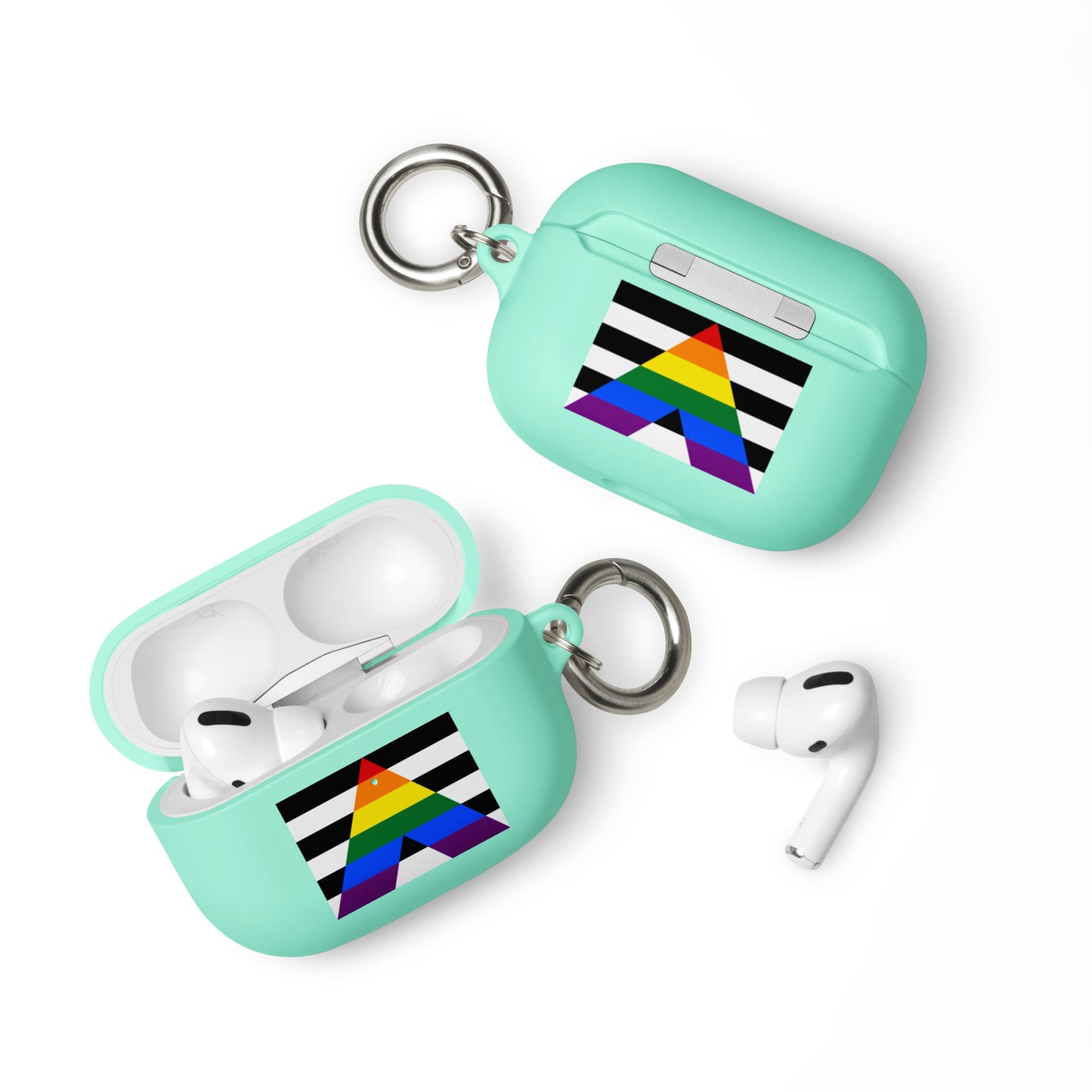 Straight Ally Pride Flag Rubber Case for Apple AirPods Mint AirPods Pro Straight Ally rubber-case-for-airpods-mint-airpods-pro-front-64adcb9a8c17e