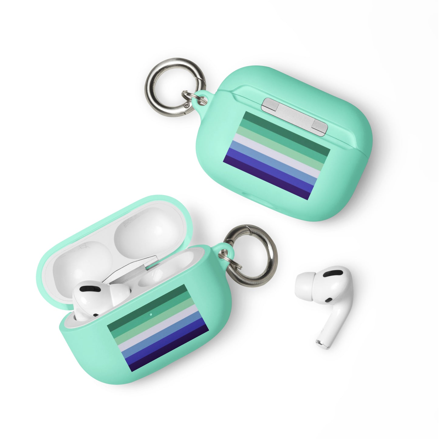 Gay MLM Vincian Pride Flag Rubber Case for Apple AirPods Mint AirPods Pro Gay rubber-case-for-airpods-mint-airpods-pro-front-64adcbf01a2c4