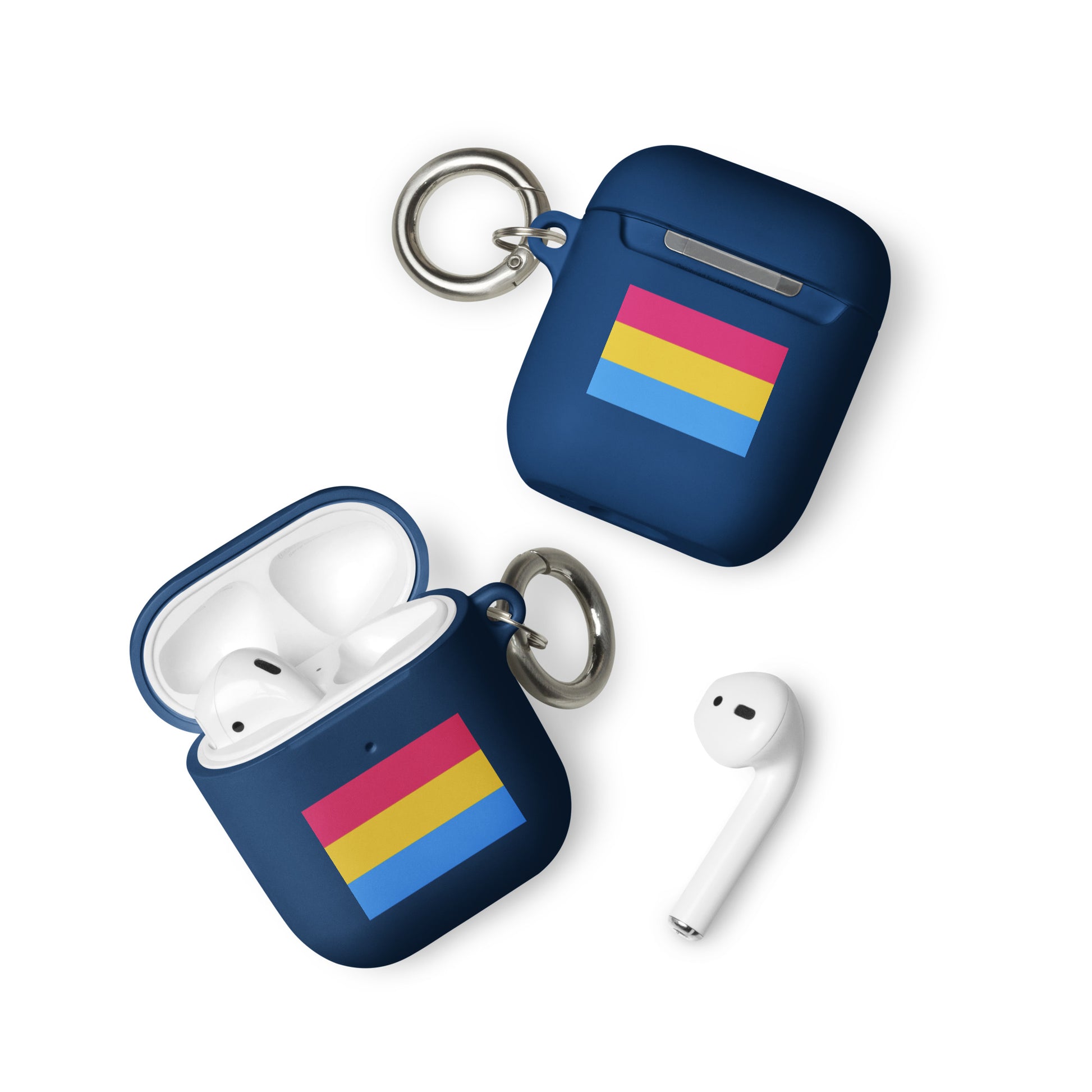 Pansexual Pan Pride Flag Rubber Case for Apple AirPods Navy AirPods Pansexual rubber-case-for-airpods-navy-airpods-front-64adcd2b8a71f