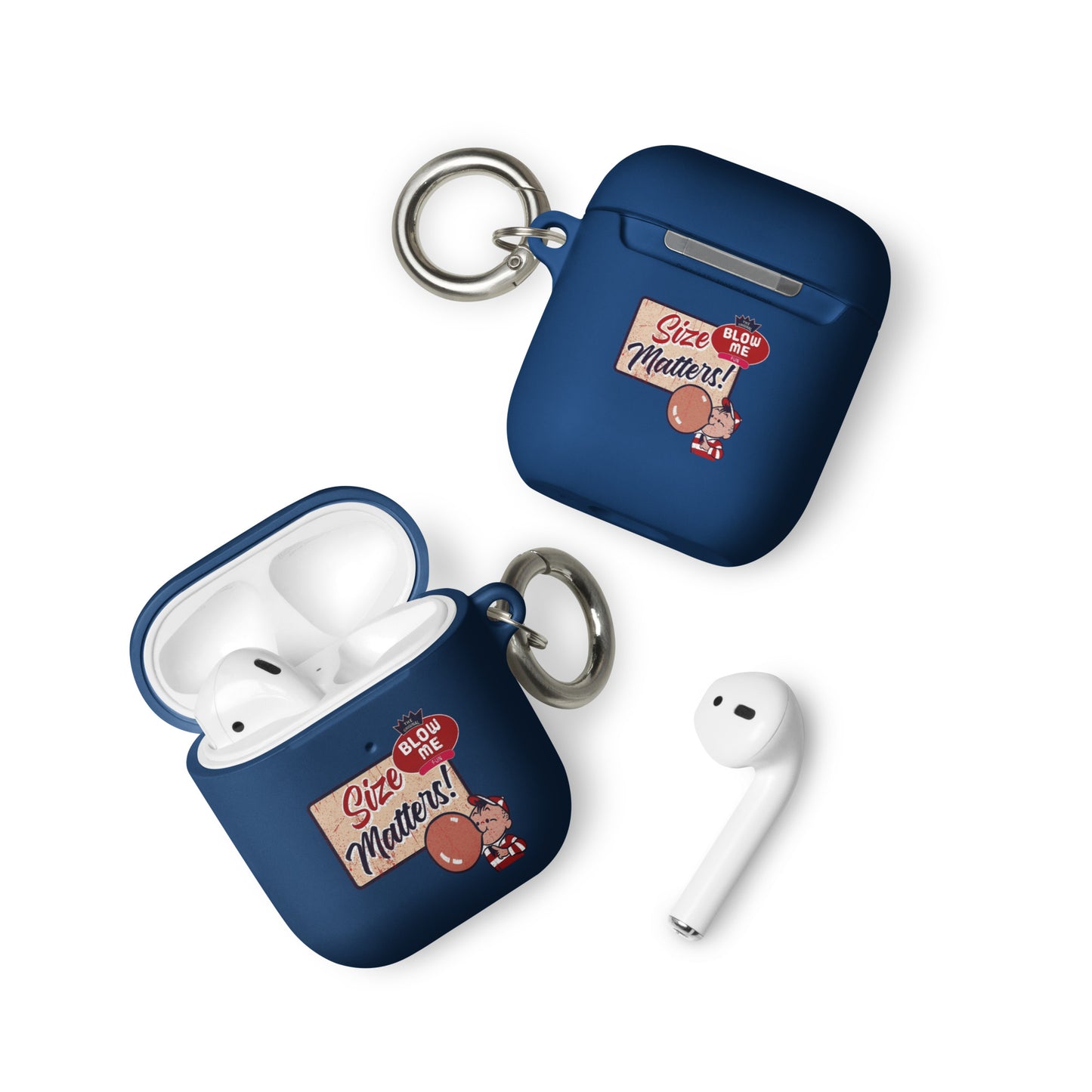 Rubber Case for Apple AirPods - Size Matters Navy AirPods rubber-case-for-airpods-navy-airpods-front-64add317945bd