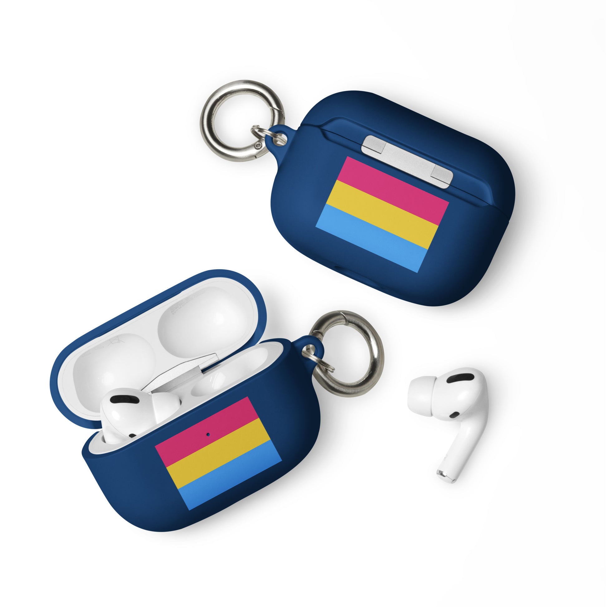 Pansexual Pan Pride Flag Rubber Case for Apple AirPods Navy AirPods Pro Pansexual rubber-case-for-airpods-navy-airpods-pro-front-64adcd2b8a7e7