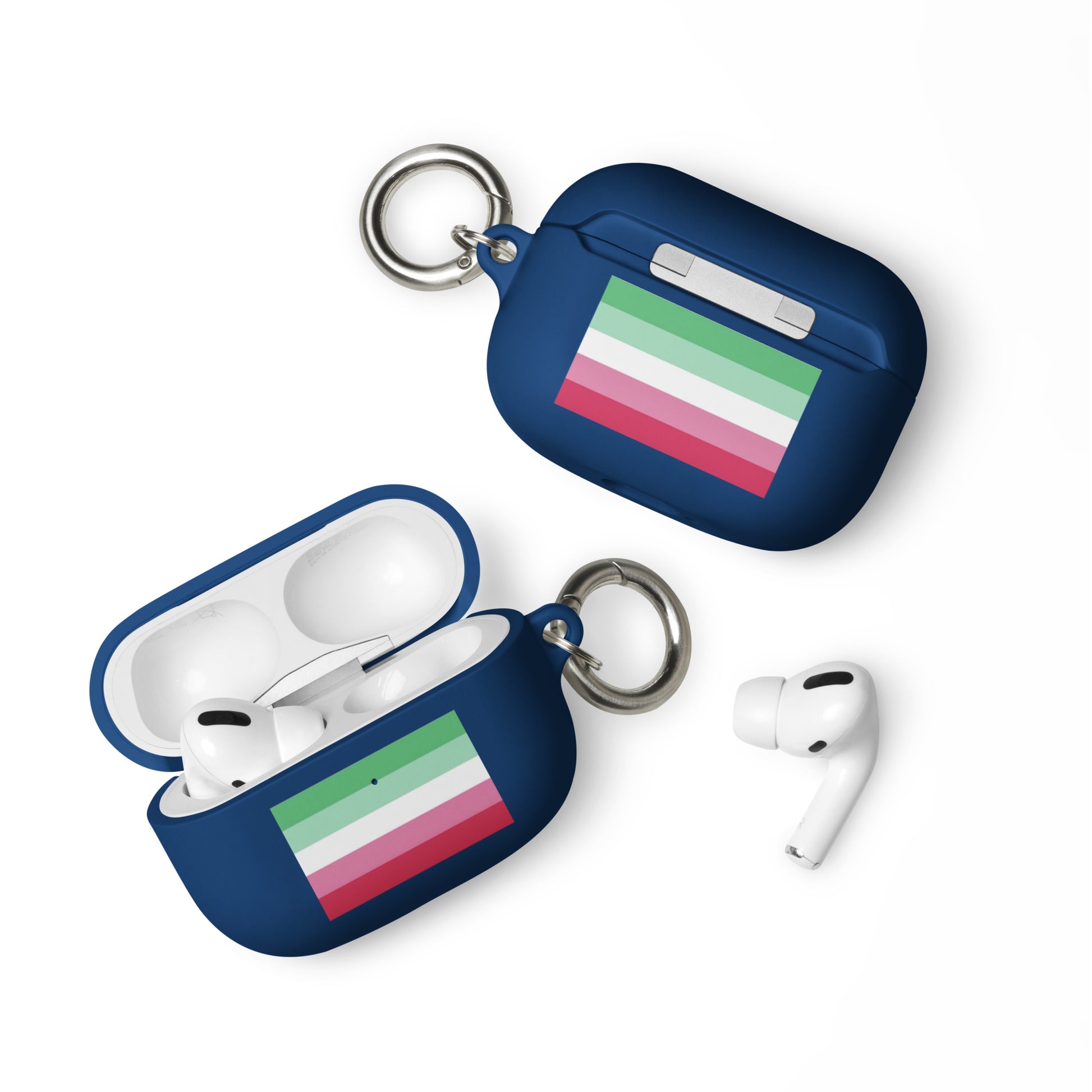 Abrosexual Pride Flag Case for Apple AirPods and AirPods Pro Navy AirPods Pro Abrosexual rubber-case-for-airpods-navy-airpods-pro-front-64add2dded163