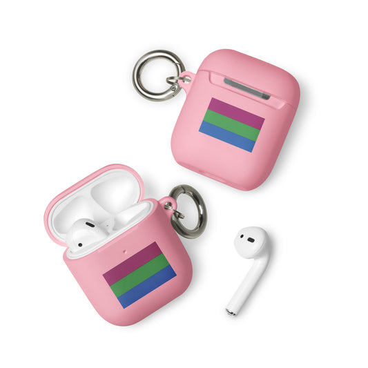 Polysexual Poly Pride Flag Rubber Case for Apple AirPods Pink AirPods Polysexual rubber-case-for-airpods-pink-airpods-front-64adccf5a6157 AirPods Case