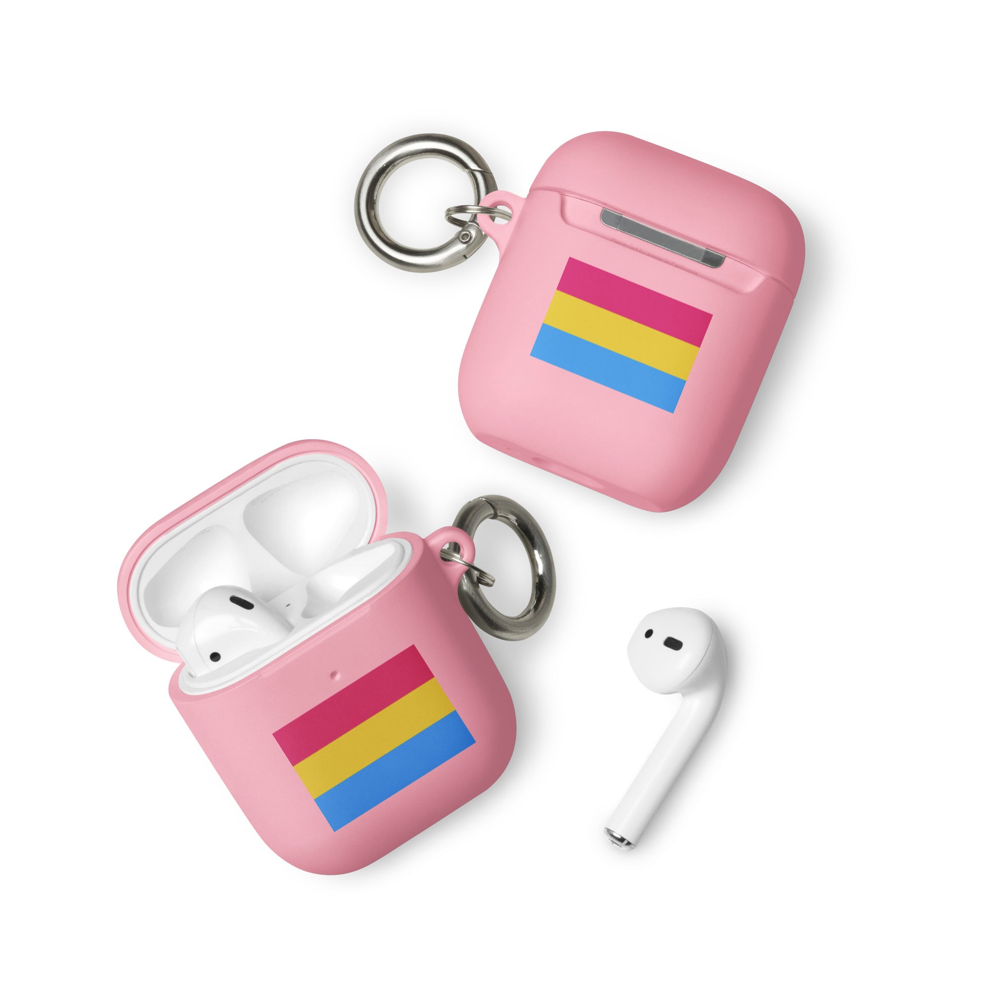 Pansexual Pan Pride Flag Rubber Case for Apple AirPods Pink AirPods Pansexual rubber-case-for-airpods-pink-airpods-front-64adcd2b8ac5b