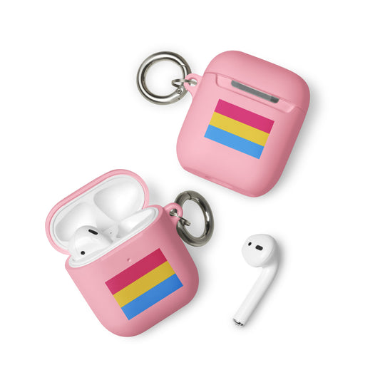 Pansexual Pan Pride Flag Rubber Case for Apple AirPods Pink AirPods Pansexual rubber-case-for-airpods-pink-airpods-front-64adcd2b8ac5b AirPods Case