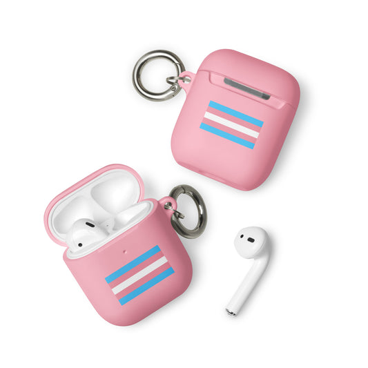 Transgender Trans Pride Flag Case for Apple AirPods Pink AirPods Transgender rubber-case-for-airpods-pink-airpods-front-64adce046d9b2 AirPods Case