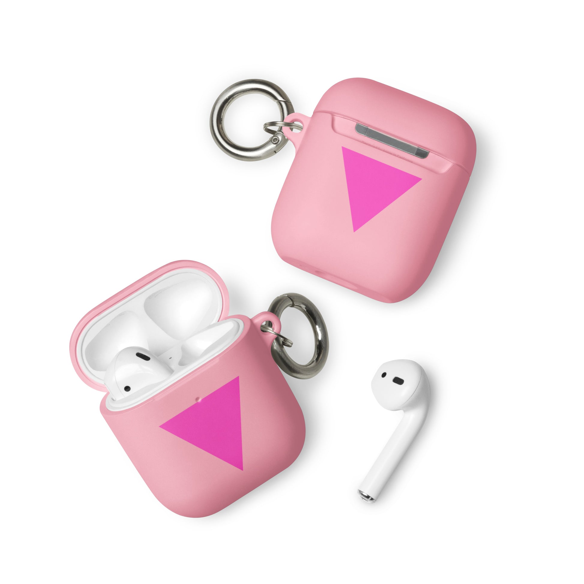 LGBTQ Pride Rubber Case for Apple AirPods - Pink Triangle Pink AirPods Pride rubber-case-for-airpods-pink-airpods-front-64adcf74717da