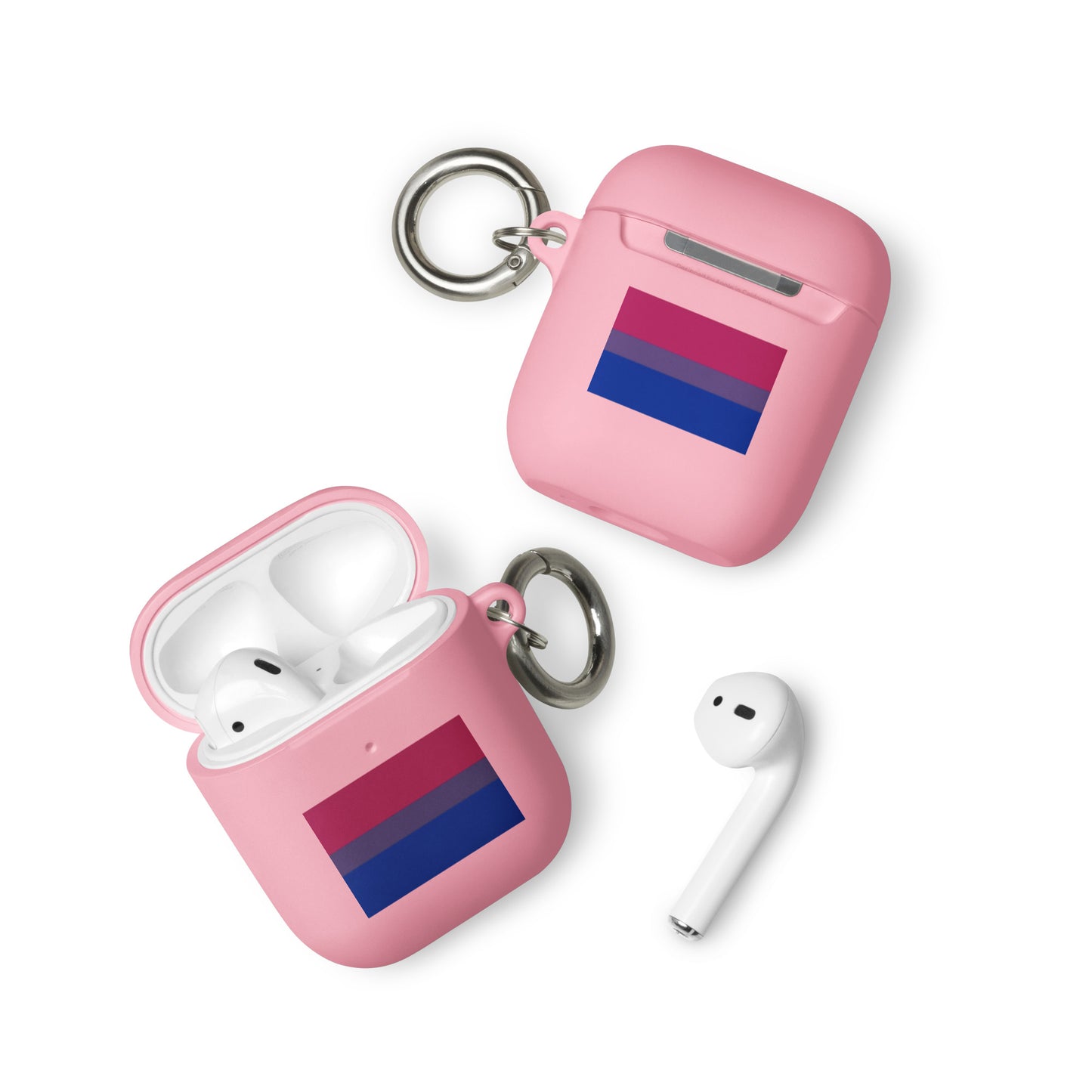 Bisexual Bi Pride Rubber Case for Apple AirPods Pink AirPods Bisexual rubber-case-for-airpods-pink-airpods-front-64add6dad2186