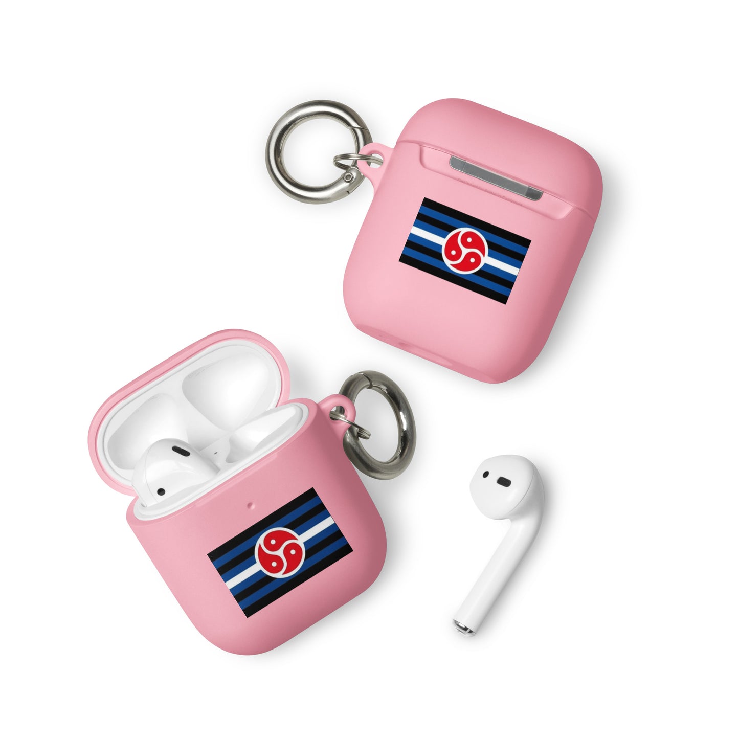 BDSM Pride Flag Rubber Case for AirPods Pink AirPods rubber-case-for-airpods-pink-airpods-front-64add9d701ba0