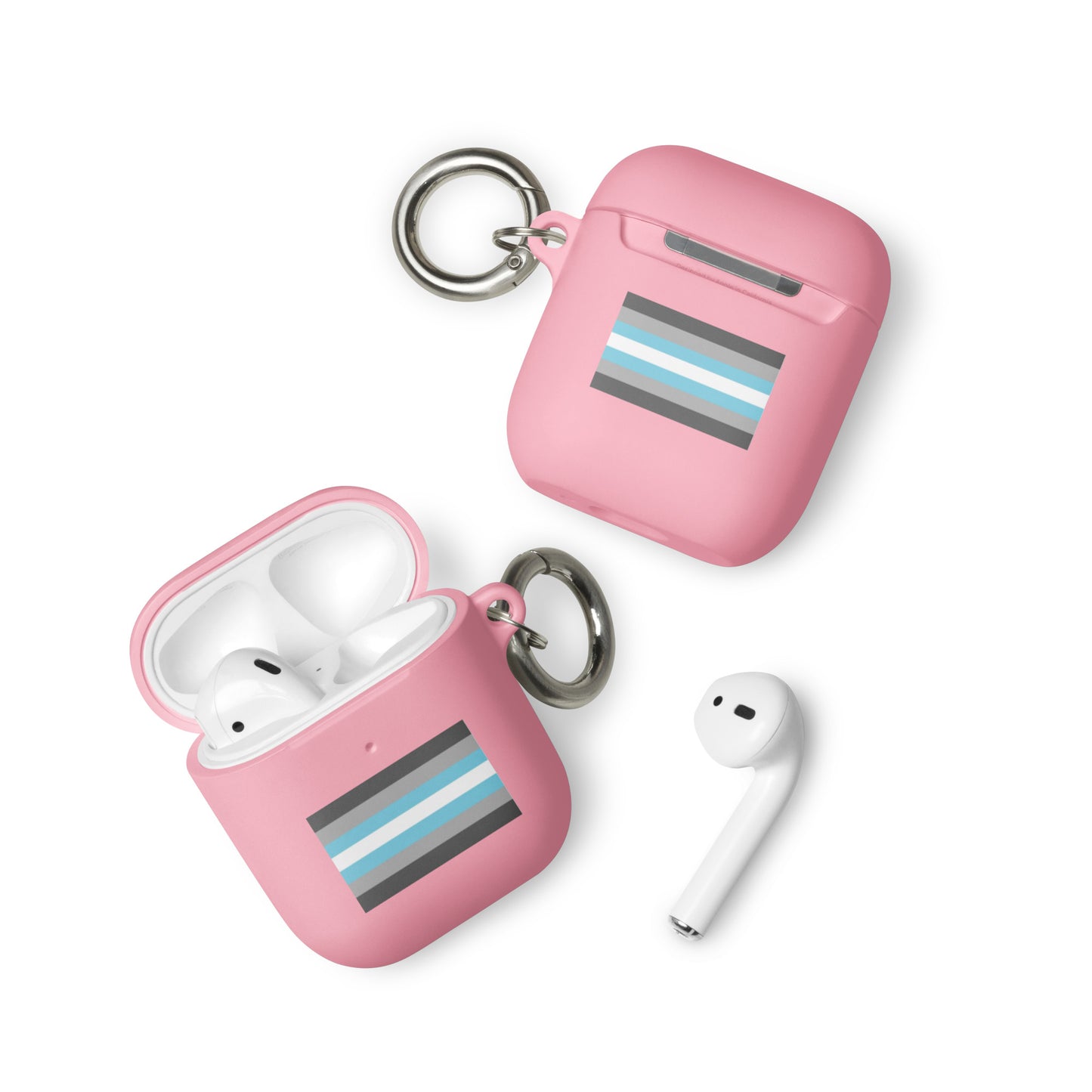 Demiboy Pride Flag Rubber Case for Apple AirPods Pink AirPods Demiboy rubber-case-for-airpods-pink-airpods-front-64ade79831382